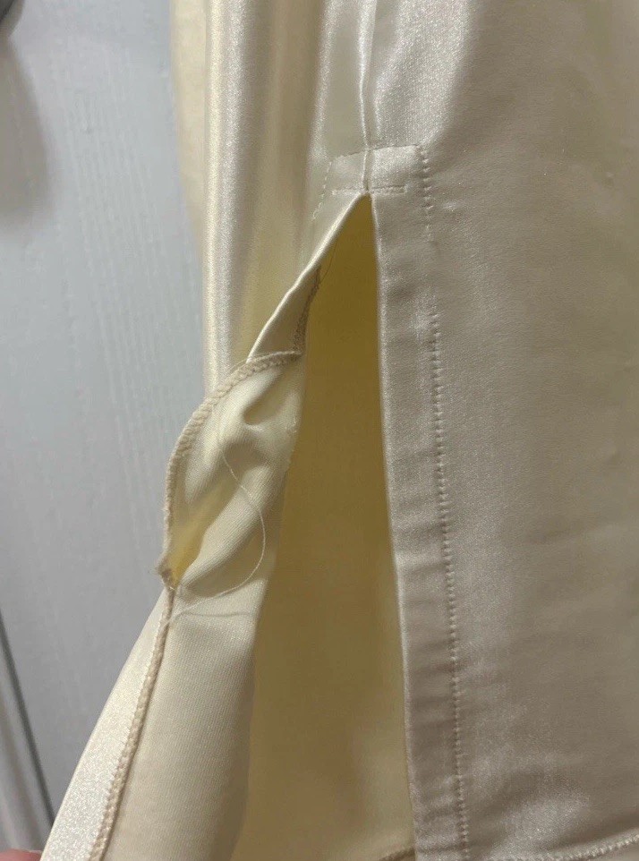 Crown-ette Vintage Ivory Shapewear Girdle Bra Slip Off Mid Length 38DD