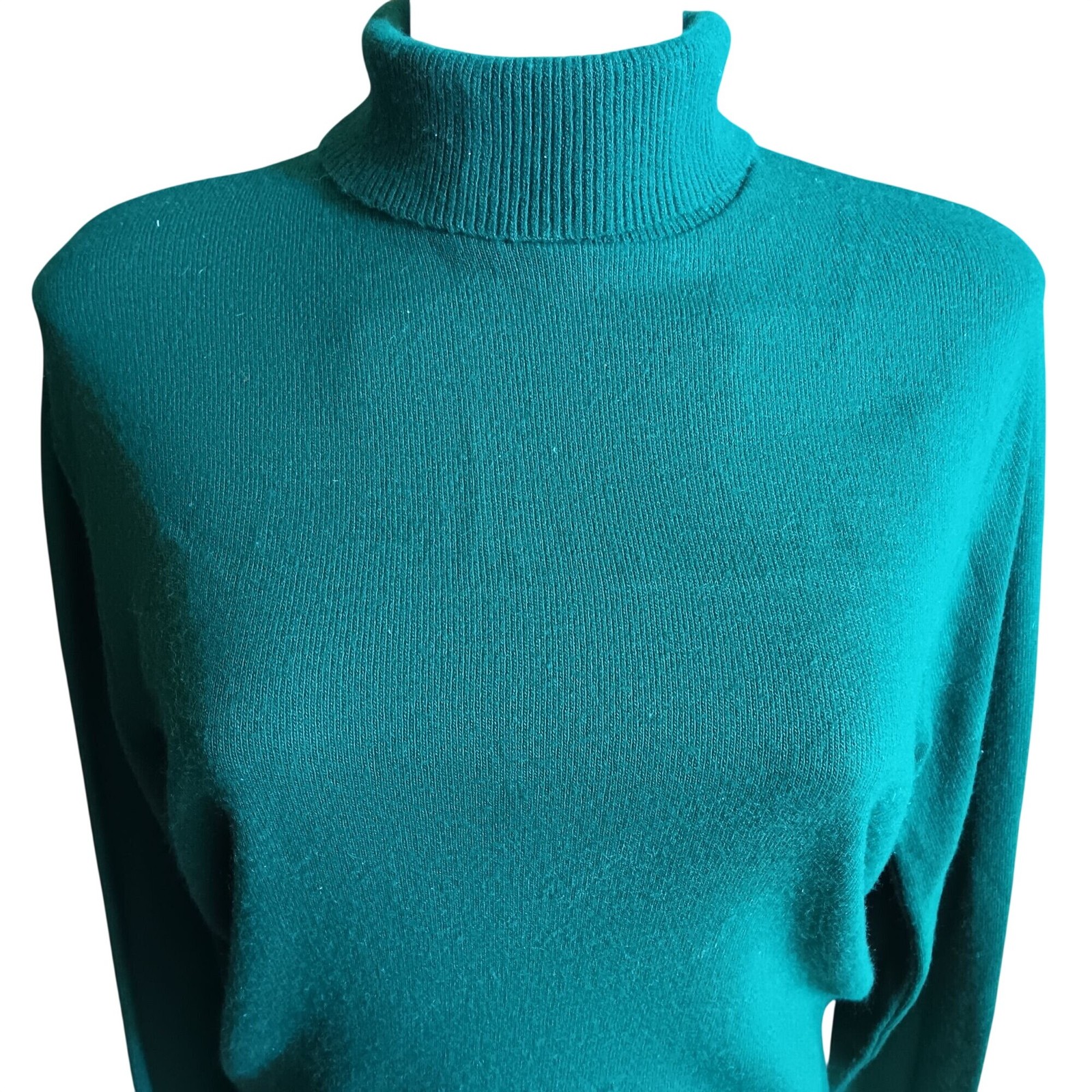 True Vintage Large Turtleneck Sweater 1970’s Sweetree Zipback Buttery Green Boho