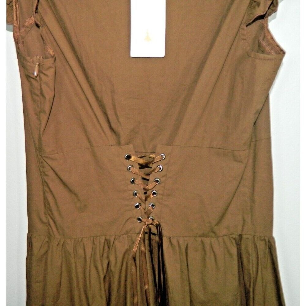 Belle Poque Dress Large Brown Steampunk Goth Victorian Romantic Fairycore