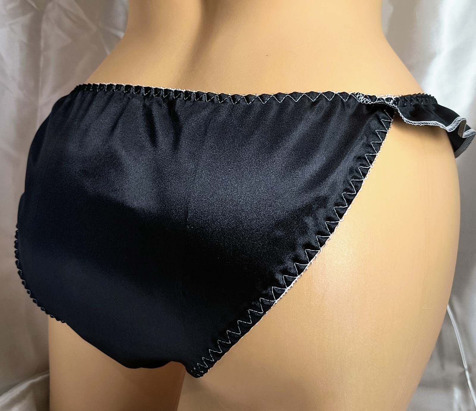 FRENCHIE Satin Flutter Bikini Panties Full Back *Limited Edition*