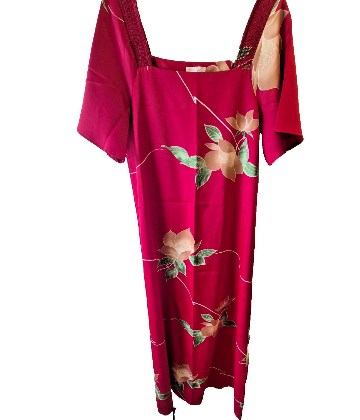 Vintage 1970s 1980s Andrade Honolulu Made in Hawaii floral sheath dress Sz 14