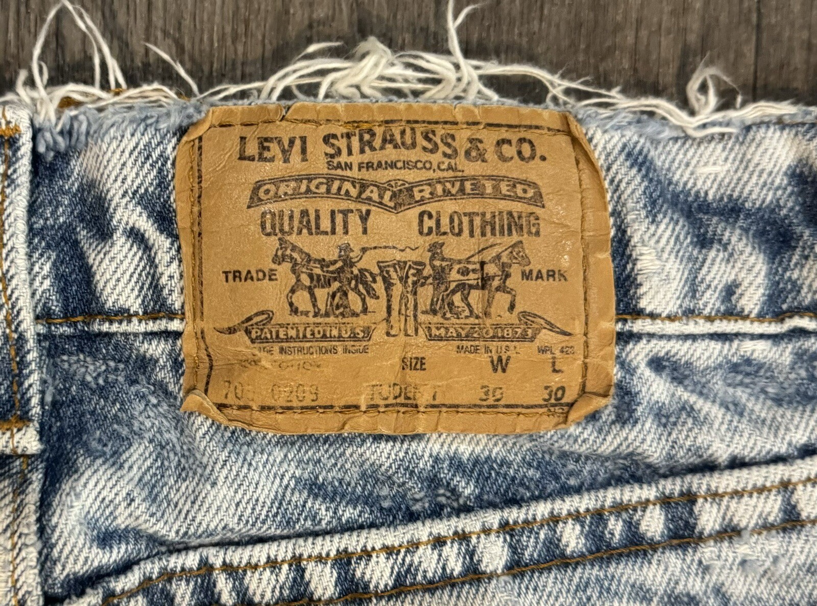 VTG Orange Tab Women’s Levi Jeans Acid Stone Wash 30 X 30 705-0209 Student