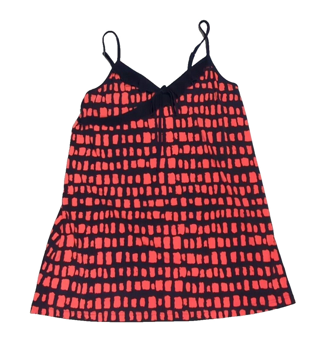 Diamond Tea Canada Tank Y2K Baby Doll Top Cami Red Black print size XL Stretch