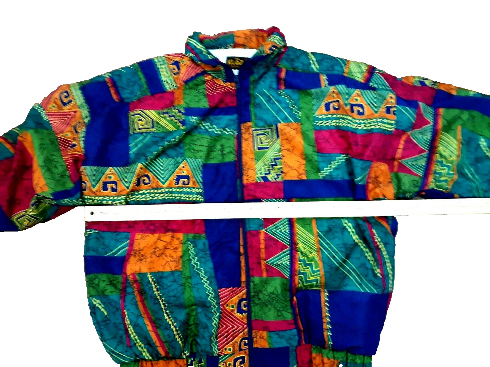 Vtg 1980s Tracksuit Retro Athleisure Hip Hop Style Bold Graphic Geometric – A1