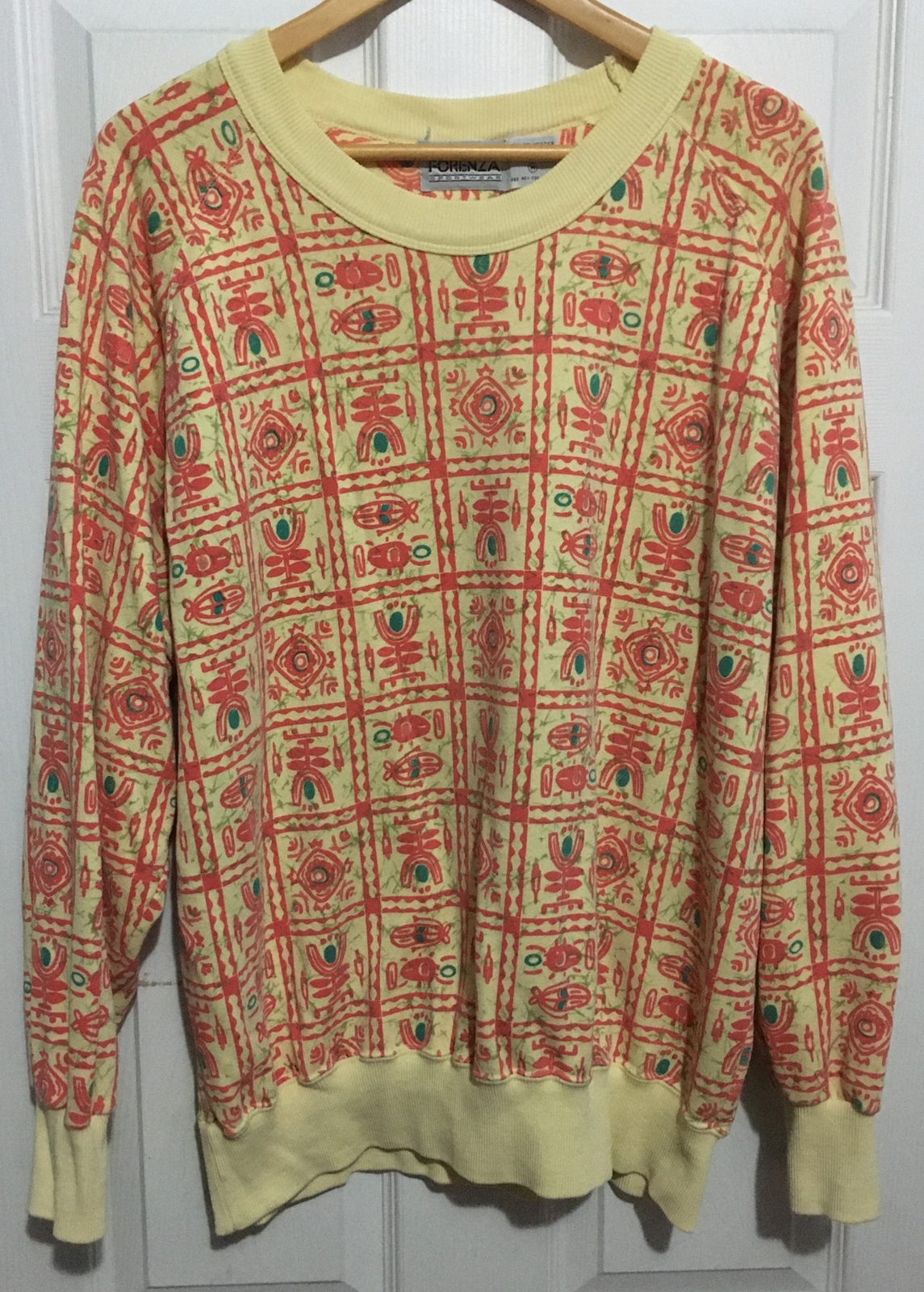 Vintage Sweatshirt Women’s Medium Forenza Southwestern Beetle Midwestern Native
