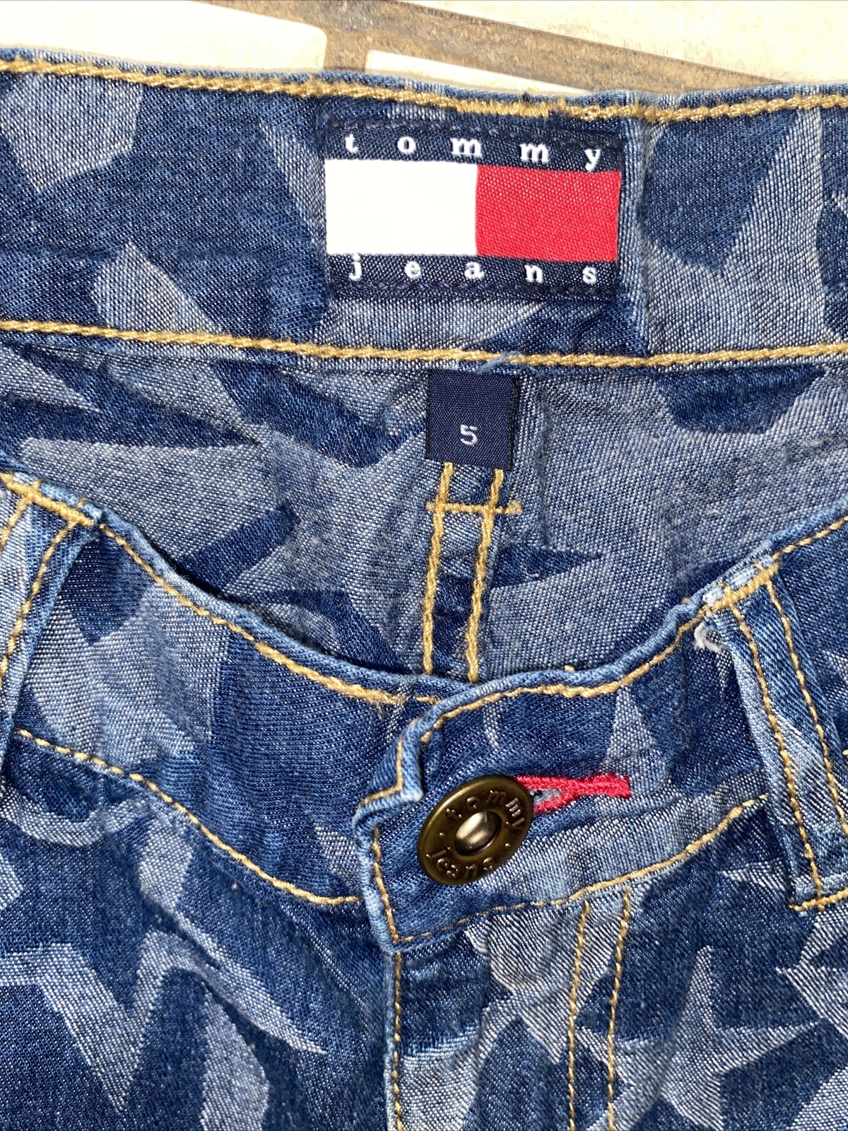 Vintage Y2K Tommy Jeans Hilfiger PATRIOTIC STARS Flare jeans Women size 5