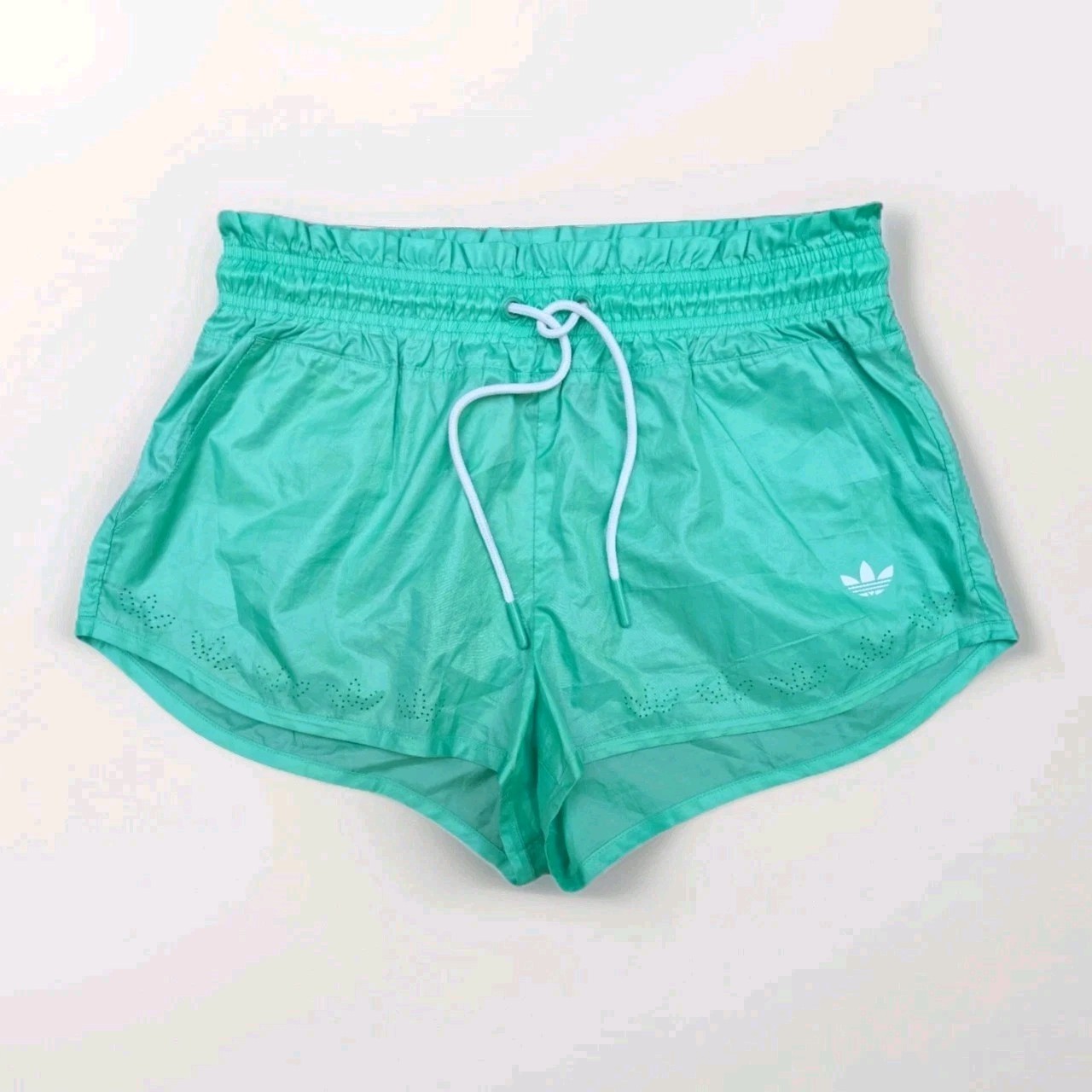 Adidas Glanz Shorts Running Womens Gym Running Sprinter 34 Retro Green Casual