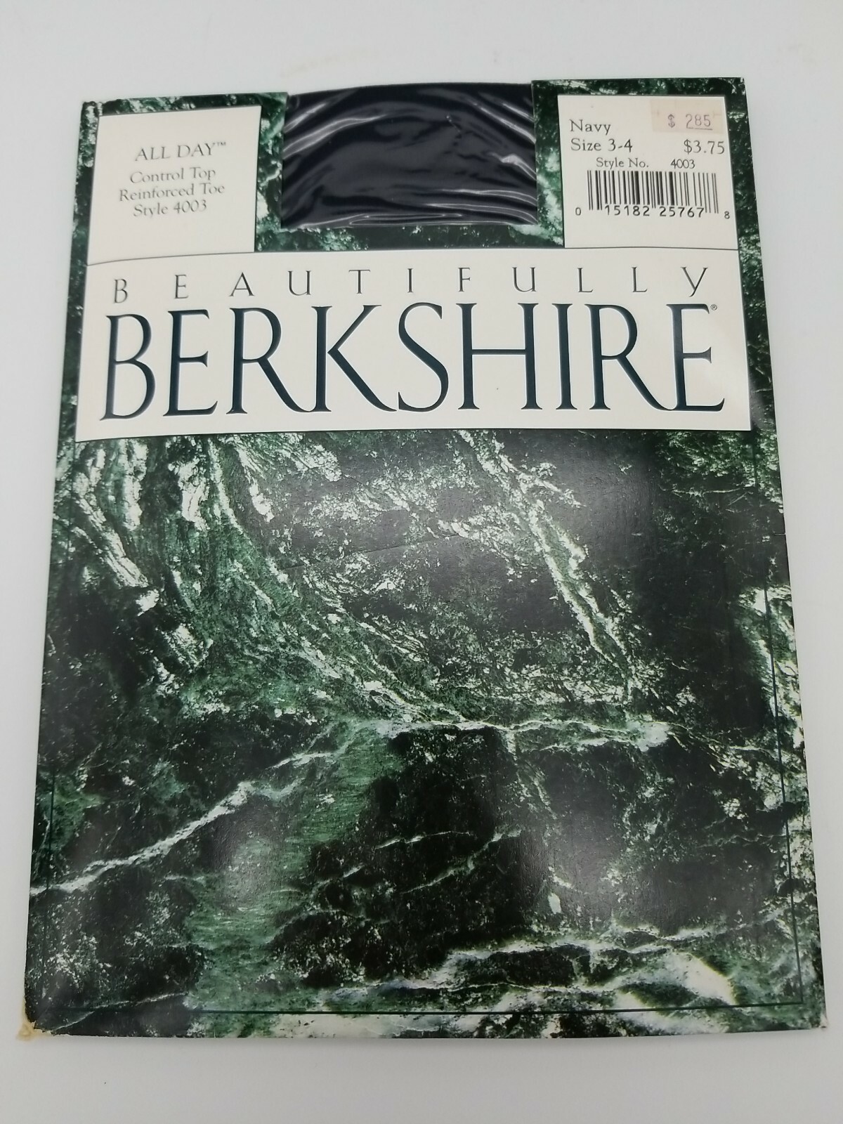 Beautifully Berkshire Pantyhose Navy Sz 3-4 New Old Stock NOS Style 4003 Vintage
