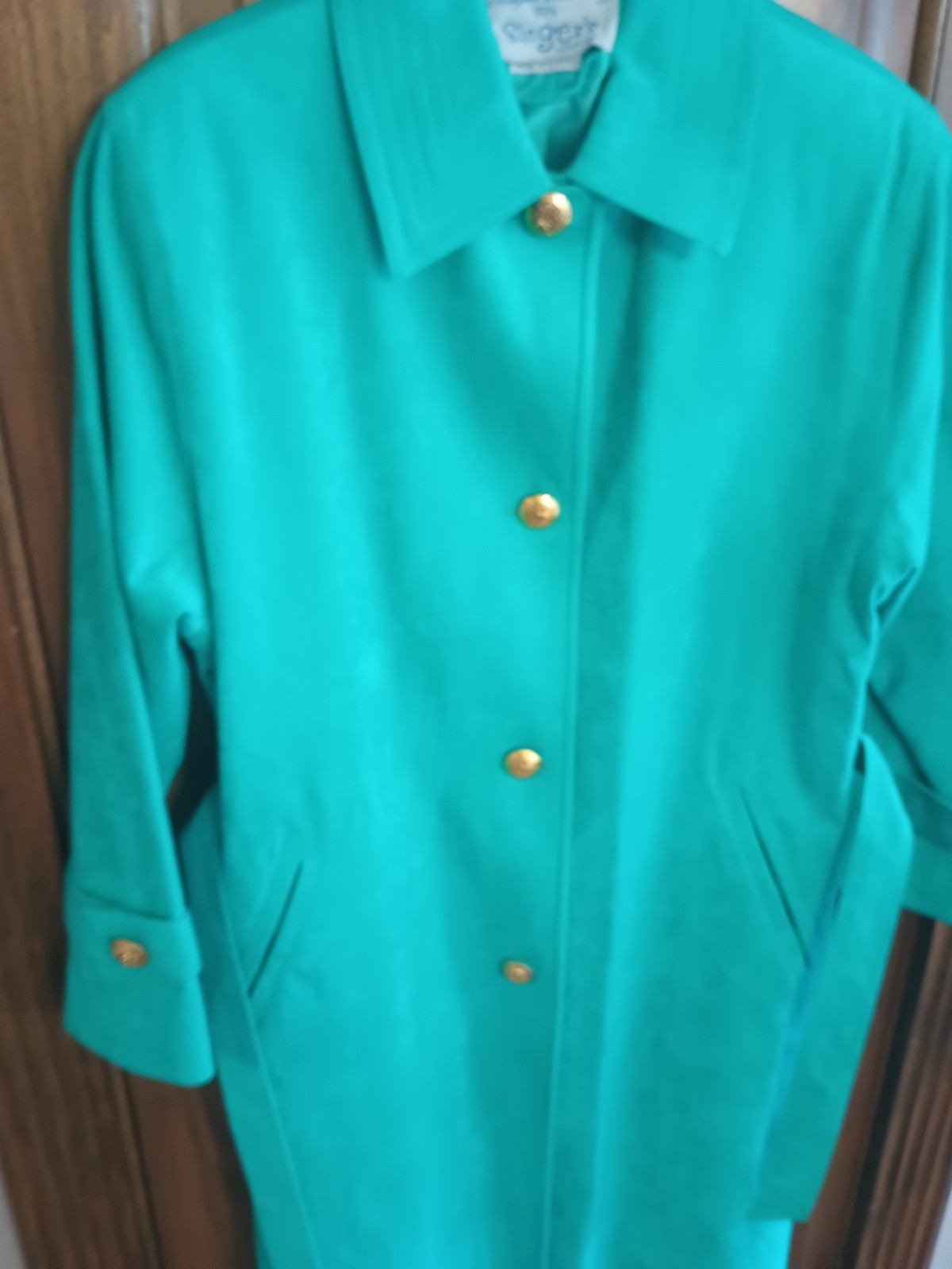 Vintage 60’s 70’s Skinner Ultra Suede Long Jacket Count Romi Green Size M / L