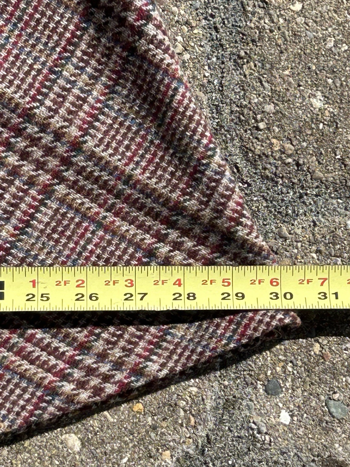 Vintage 60-70s Patty Woodard Button Zipper Plaid Wool Midi Skirt Size 11-12