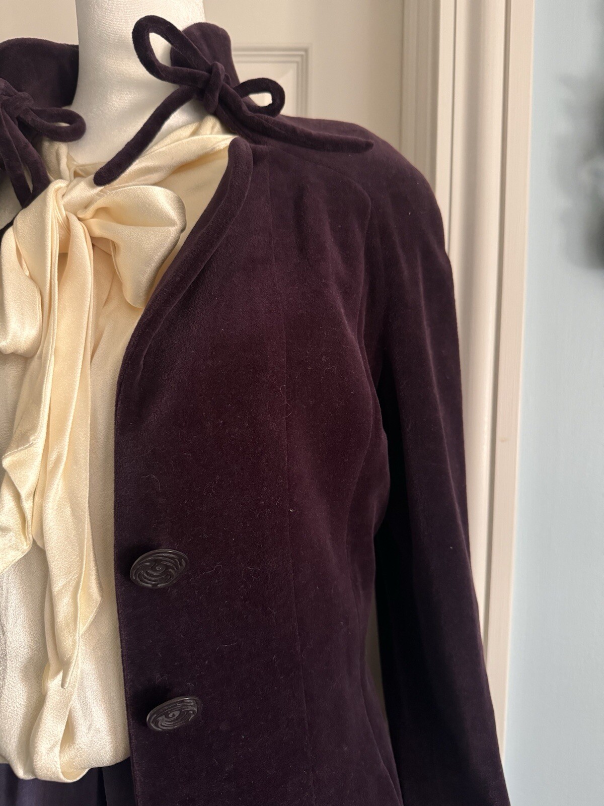 Vintage Chloe Velvet Jacket Purple Rare Find SM
