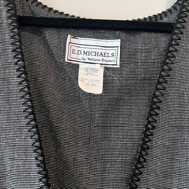 Vintage ED Michaels V Neck Dress