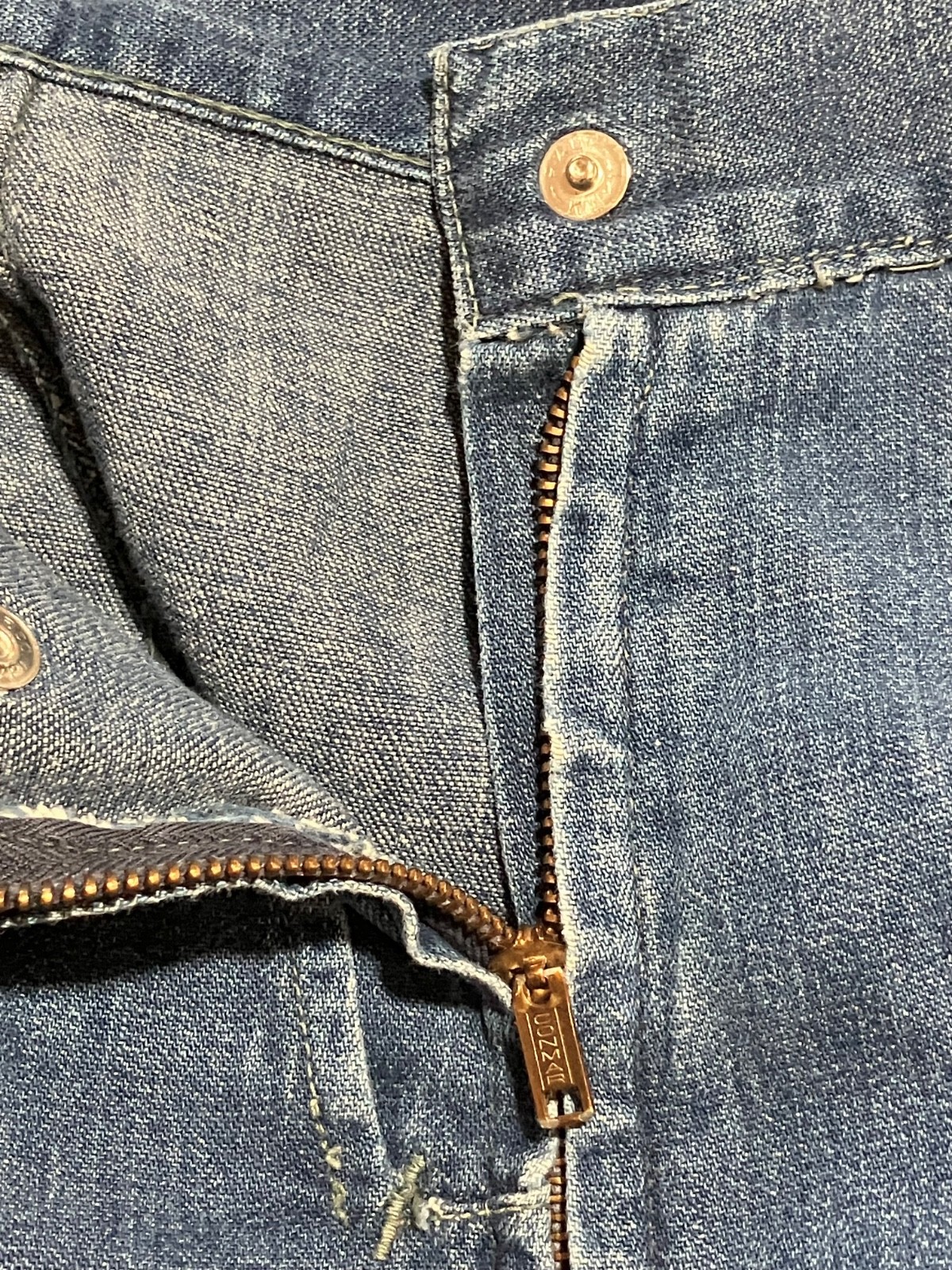 Vintage 1950s Ranch Maid Western Wear Denver Side Zip Denim Jeans