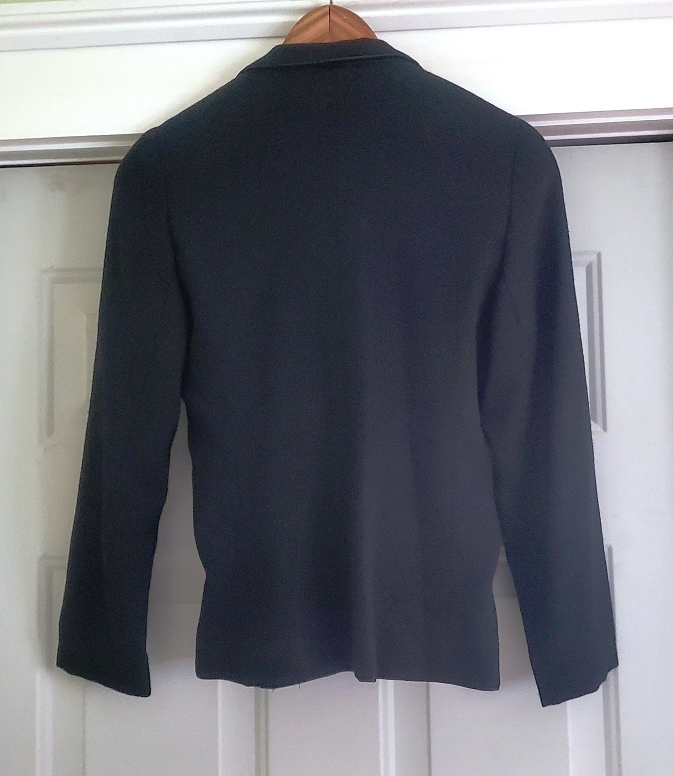Vintage Iza Sant’ Anna Black Wool Crepe Blazer Jacket