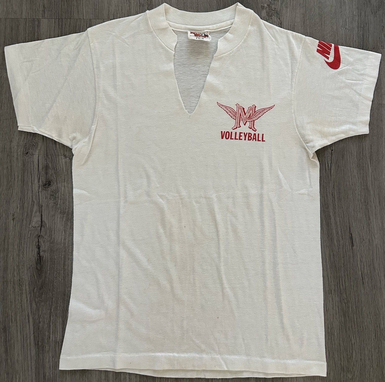 True Vintage 70s/80s Nike USA Volleyball White Tee T-Shirt Made In USA
