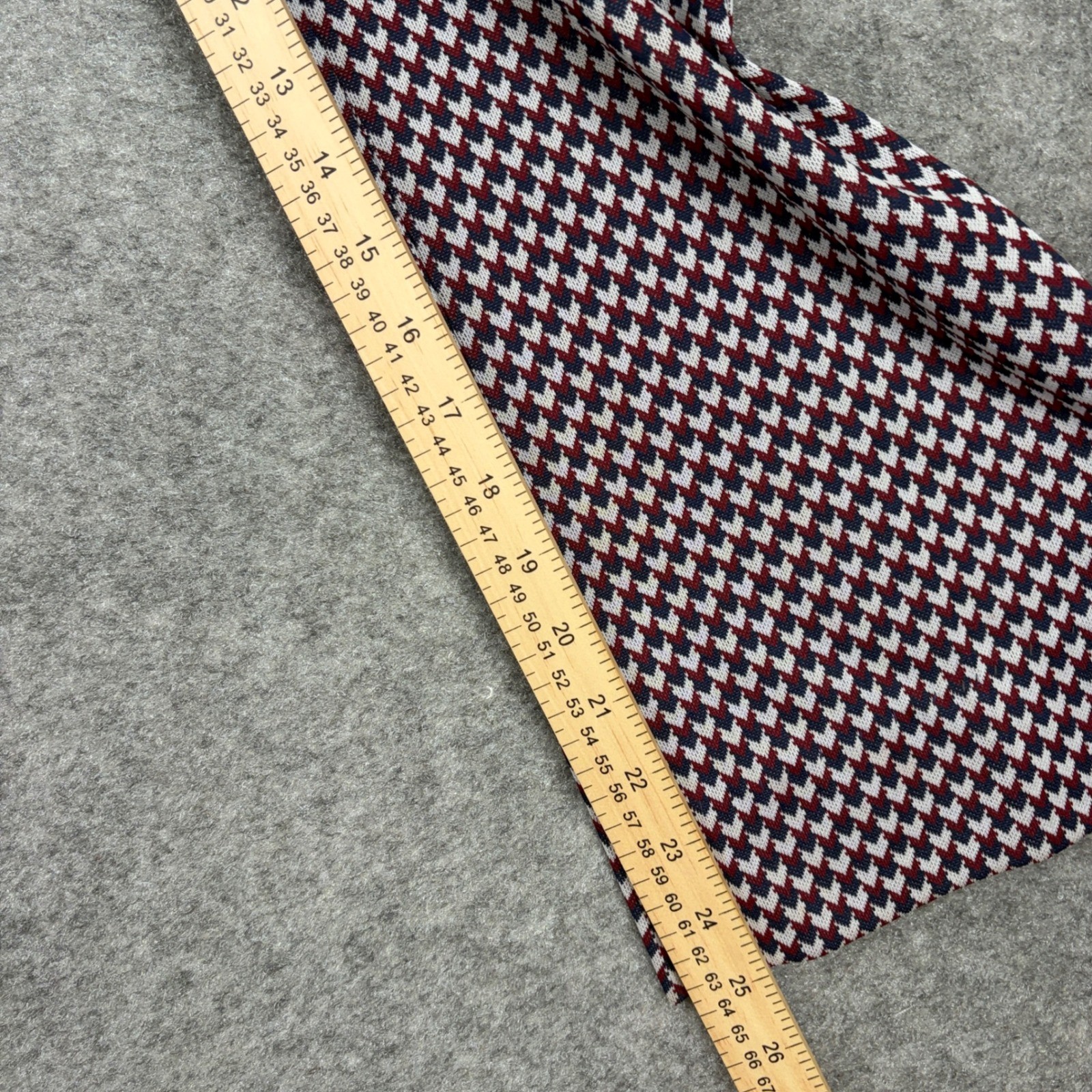 Montgomery Ward Pants Womens 24 Vintage 70s Geometric Flare Leg Red Blue White