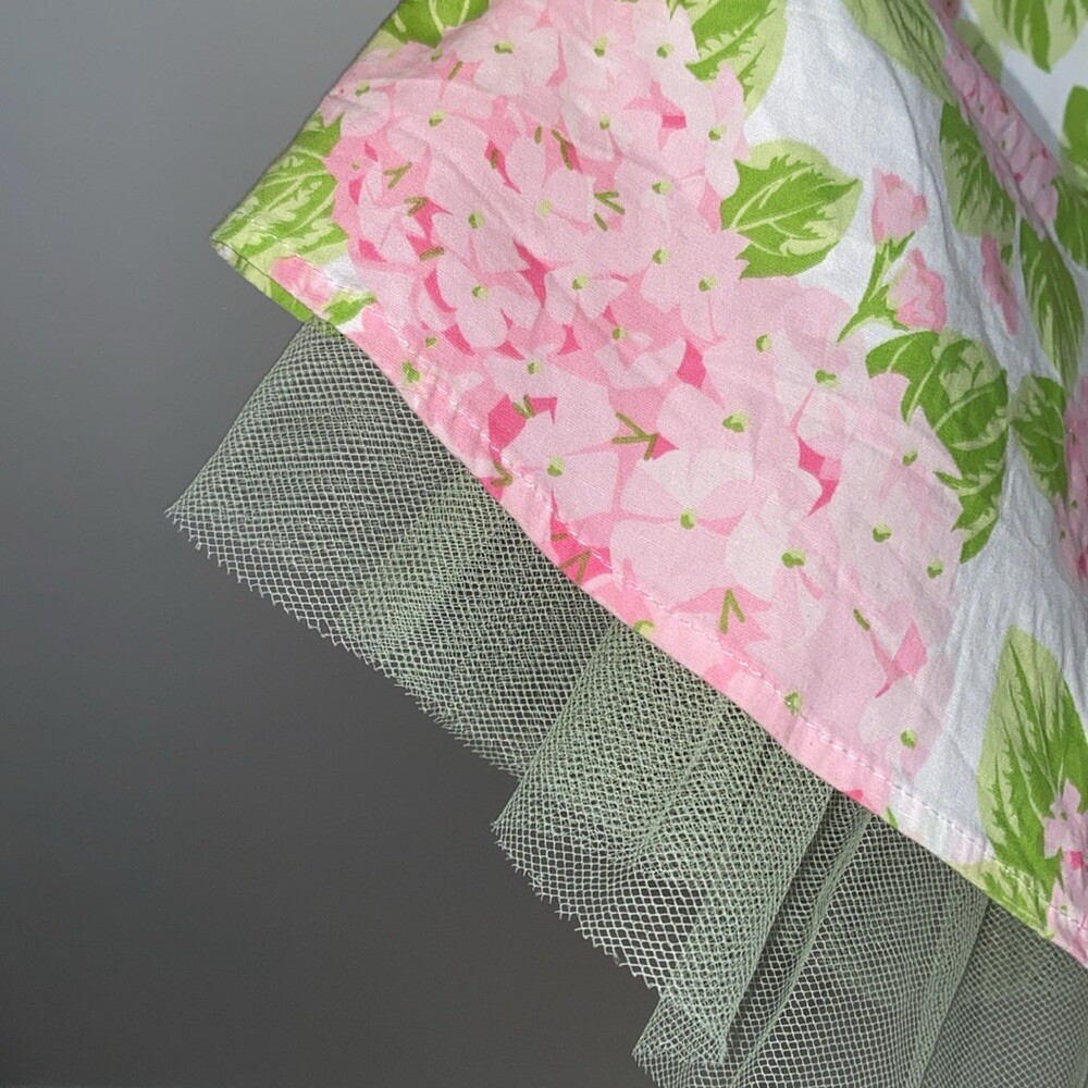 Ruby Rox vintage 90’s pink and green floral strapless dress
