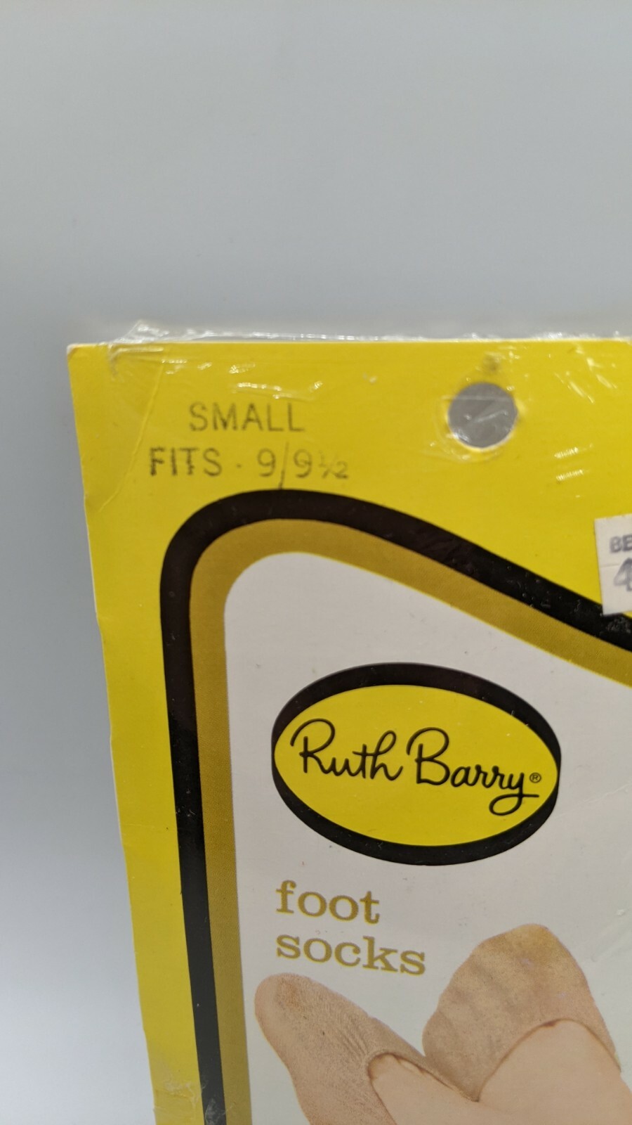 NIP VINTAGE RUTH BARRY Comfortable Non Slip Heel Foot Socks Fine Combed Cotton