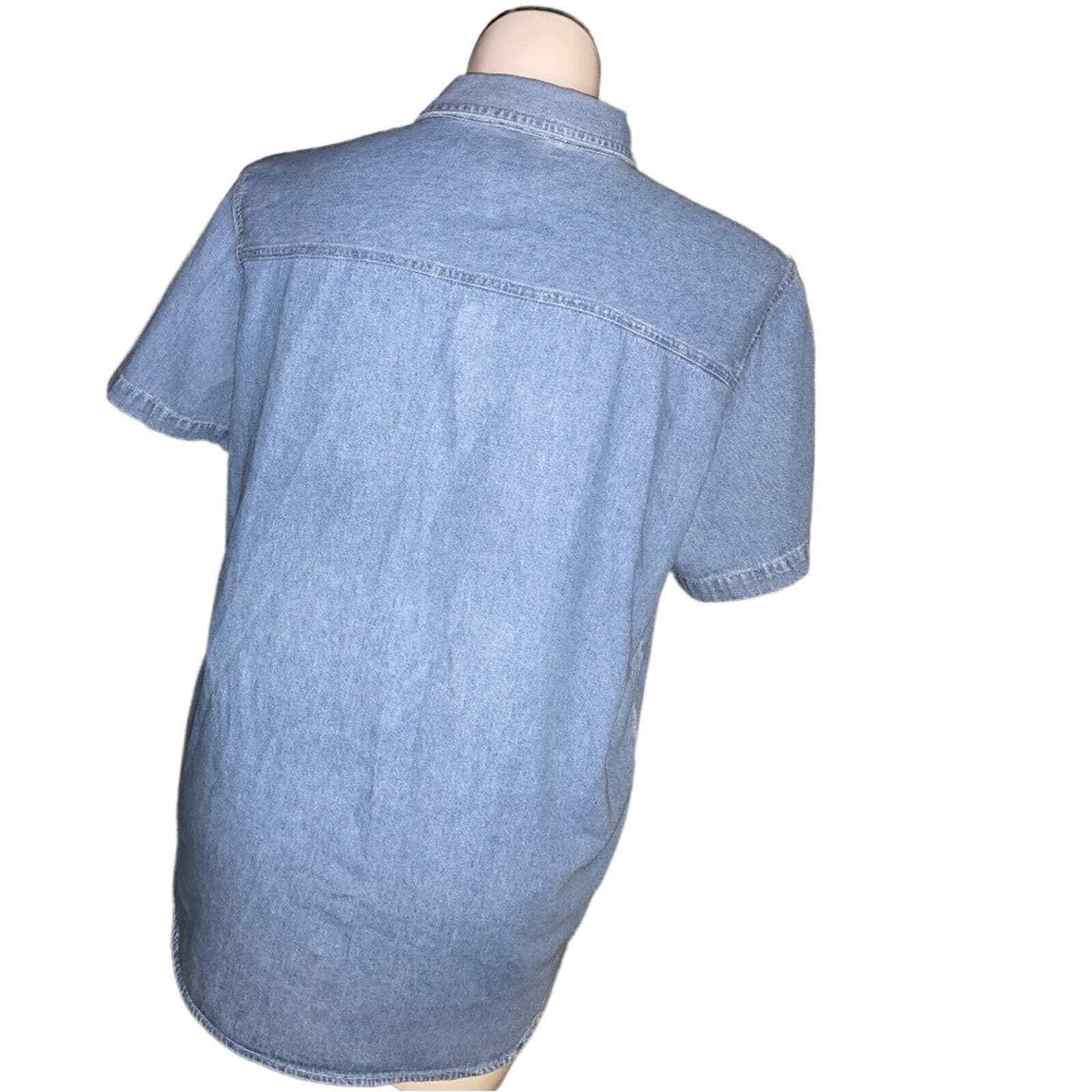 Just My Size Denim Vintage Cottage Core Shirt, Size 14W/16W