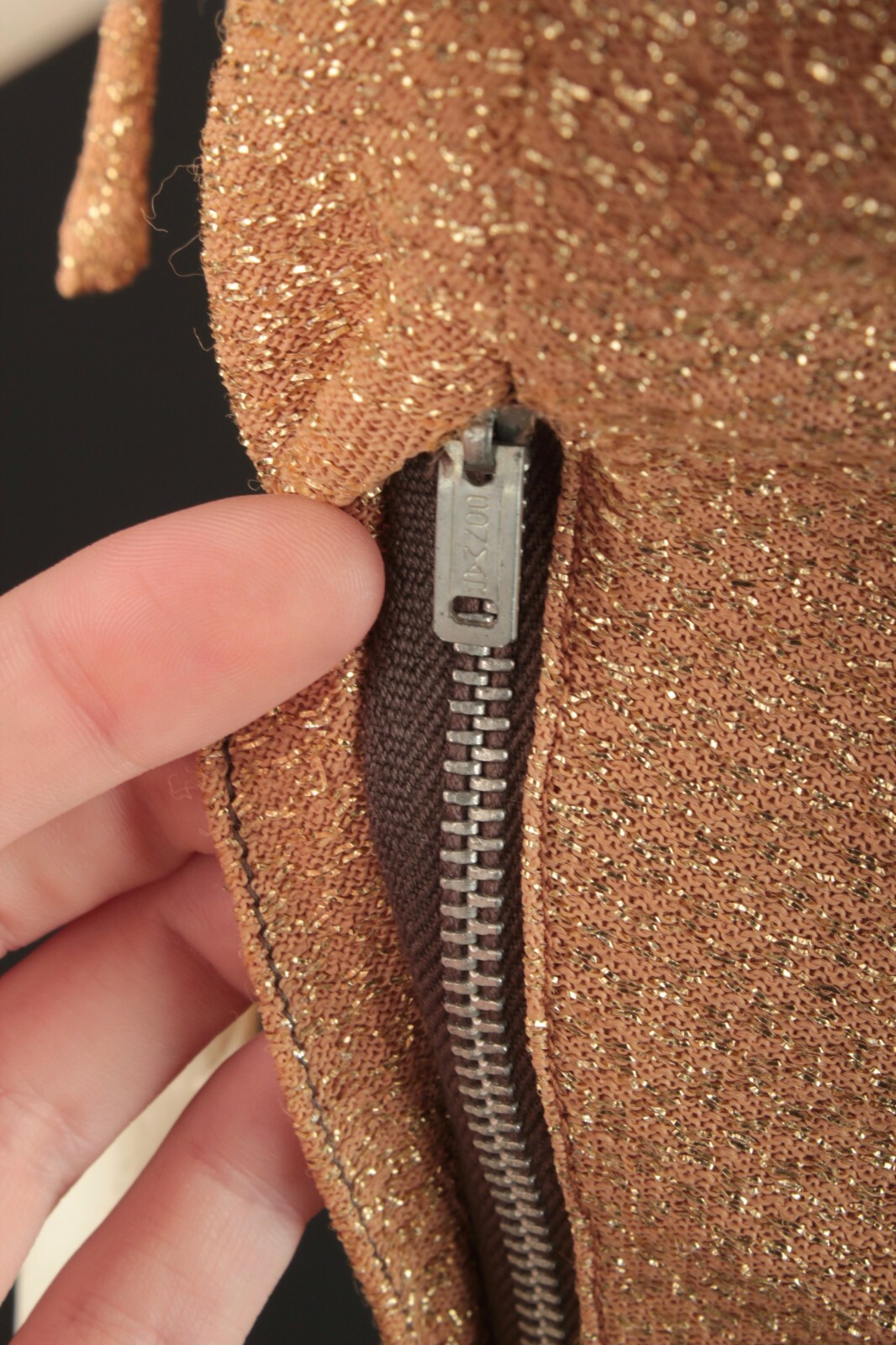 VTG Women’s 50s 60s Gold Lurex Sparkly Cocktail Dress Sz XS 1950s 1960s Carlye