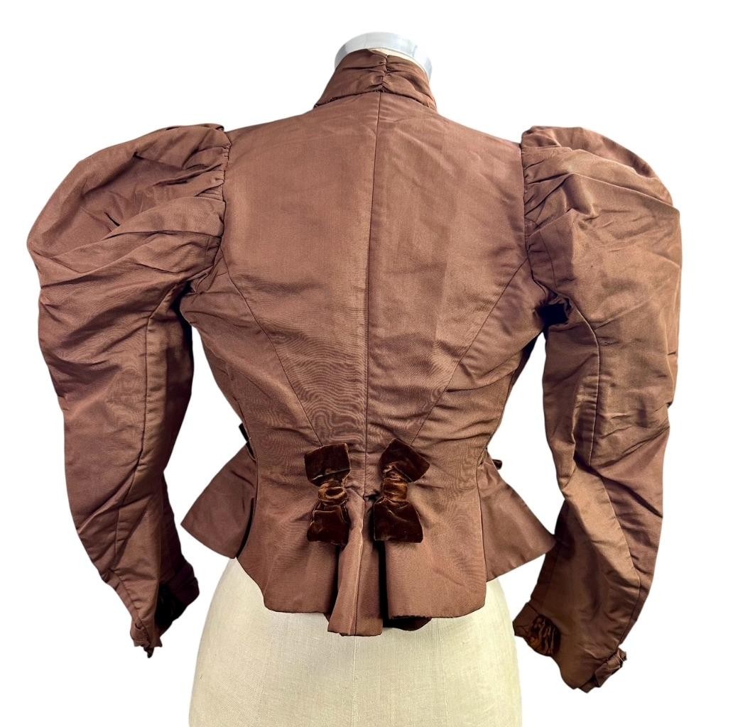 Antique Bodice With Puffed Sleeves at Shoulders Lace Trim Circa Mid-Late 1800’s