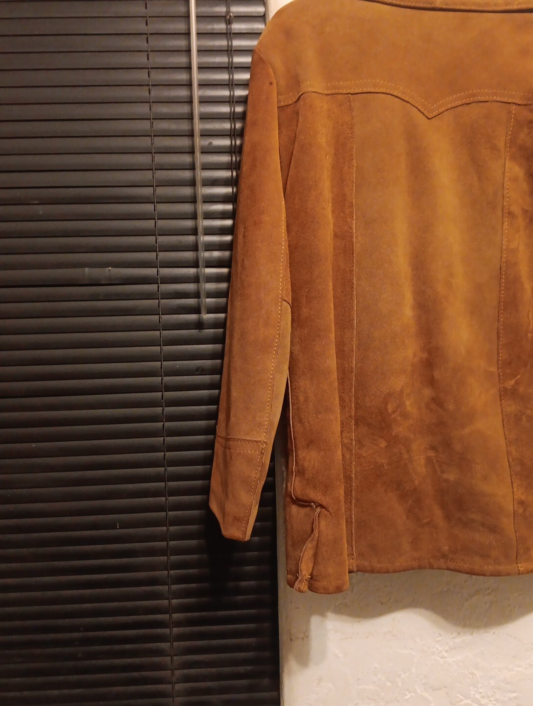 Simco Coat Suede Leather Vtg 60s 70s Western Trucker Jacket Fur Sherpa Womans 14