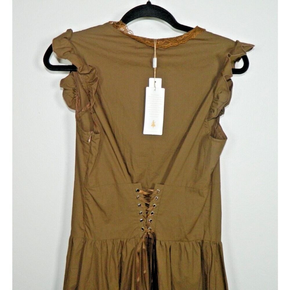 Belle Poque Dress Large Brown Steampunk Goth Victorian Romantic Fairycore