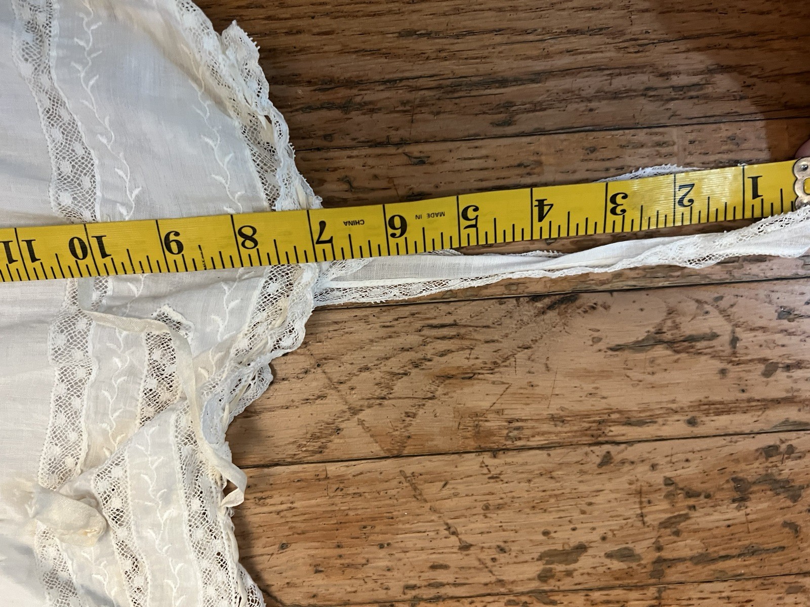 Antique Edwardian Women’s Chemise Step-in-Teddy Trimmed With Lace And Ribbon