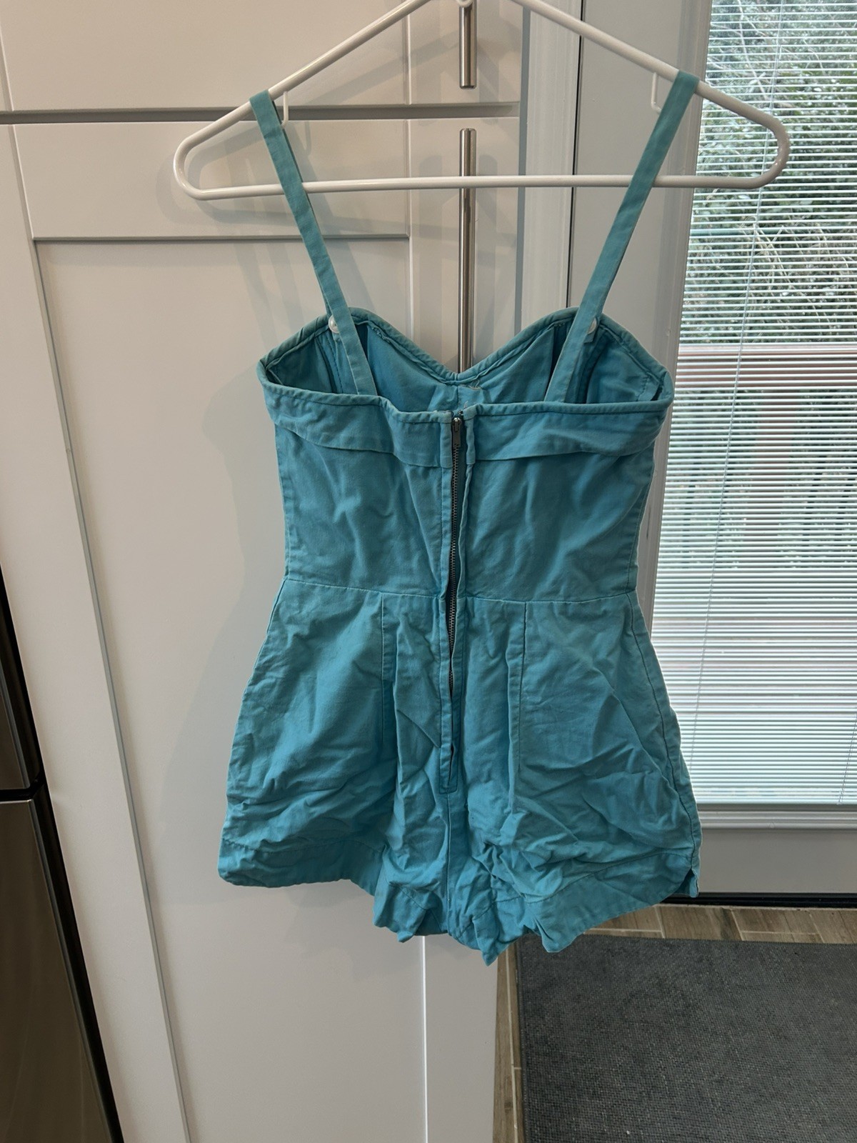Vintage 1950s Nani of Hawaii I. Magnin Swimsuit Playsuit Pinup Bombshell Blue