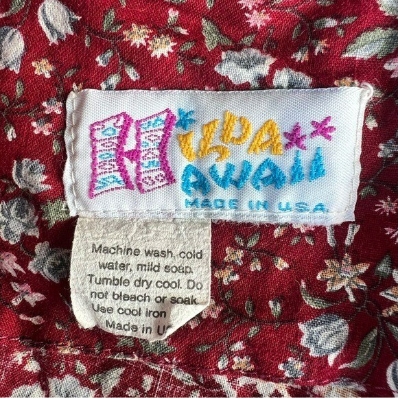 VTG Hilda Hawaii Cottagecore Prairie Maxi Sundress Ruffle Lace Calico Floral Sm