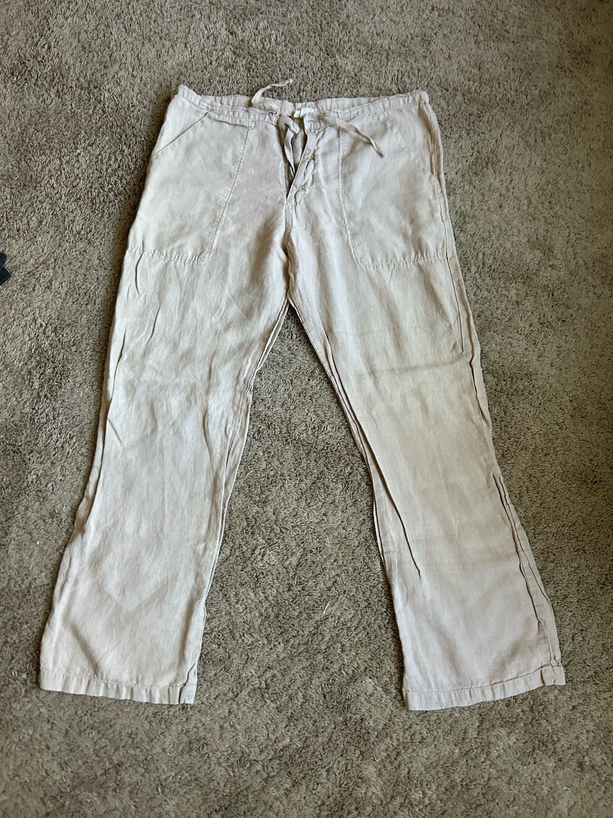 Vintage 100% Hemp Pants XL Sweetgrass Fibers Hippie Boho Dead Flare Soft Natural