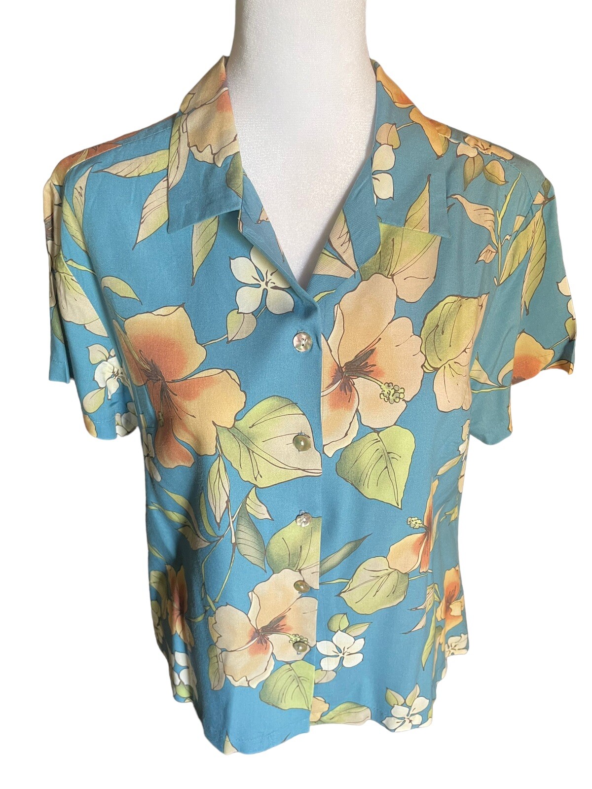 Vintage Nani of Hawaii Skirt Skort Short Camp Shirt Set S/M Tropical Floral