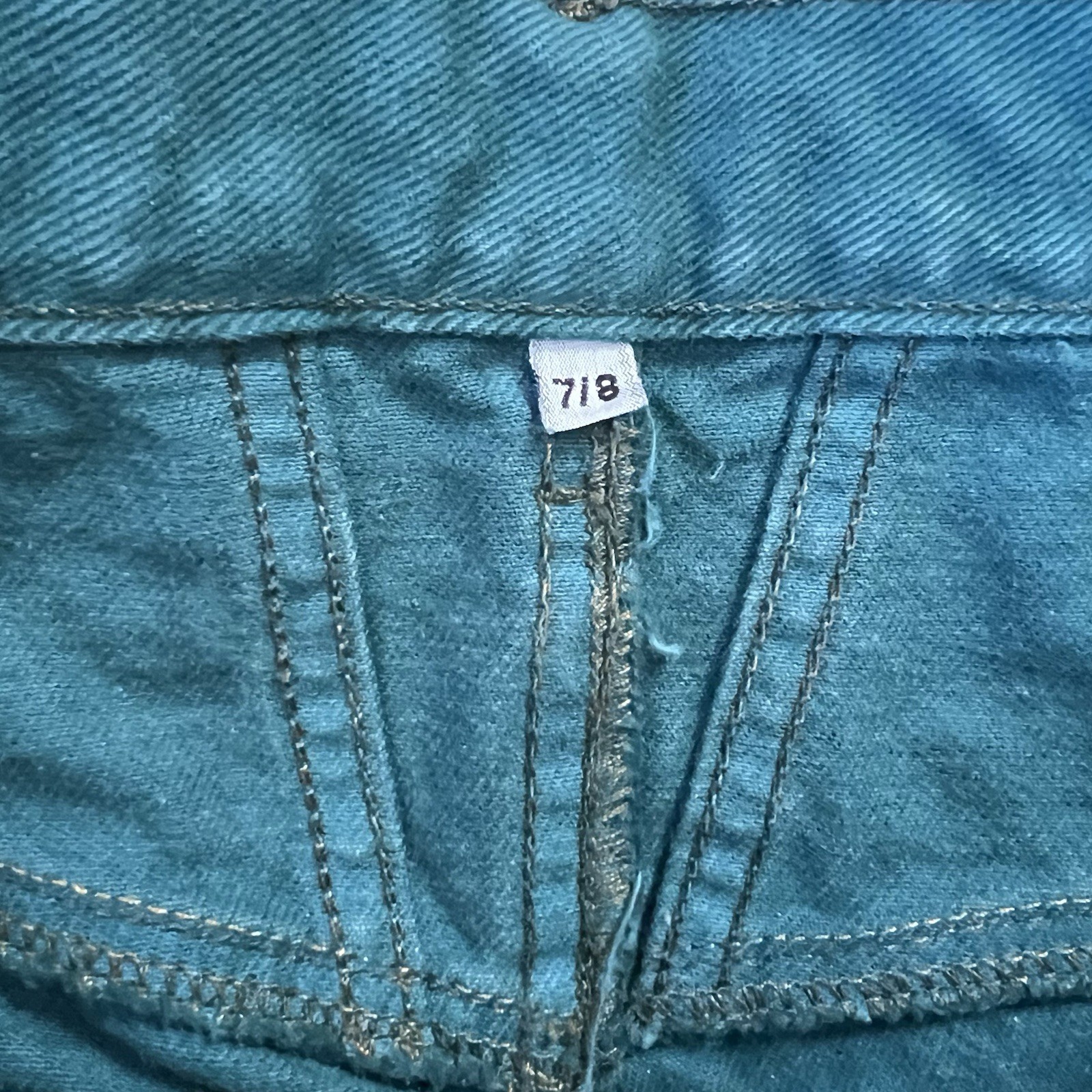 VTG Rare 90s Women’s Marithe Francois Girbaud Jeans Size 7/8 Turquoise-Blue-Teal