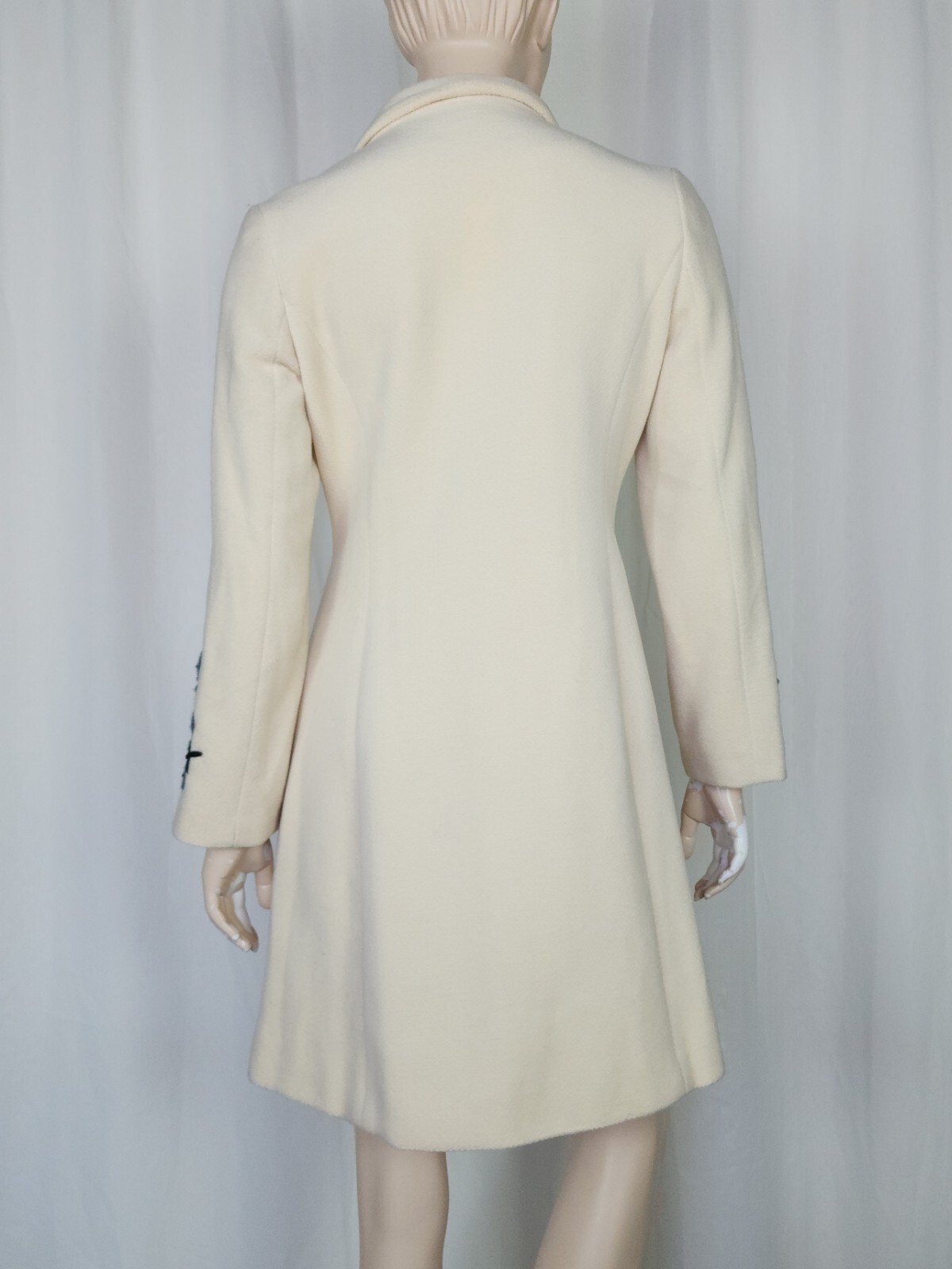 Vtg 90s y2k Chloé embroidered soft coat cream XS/S