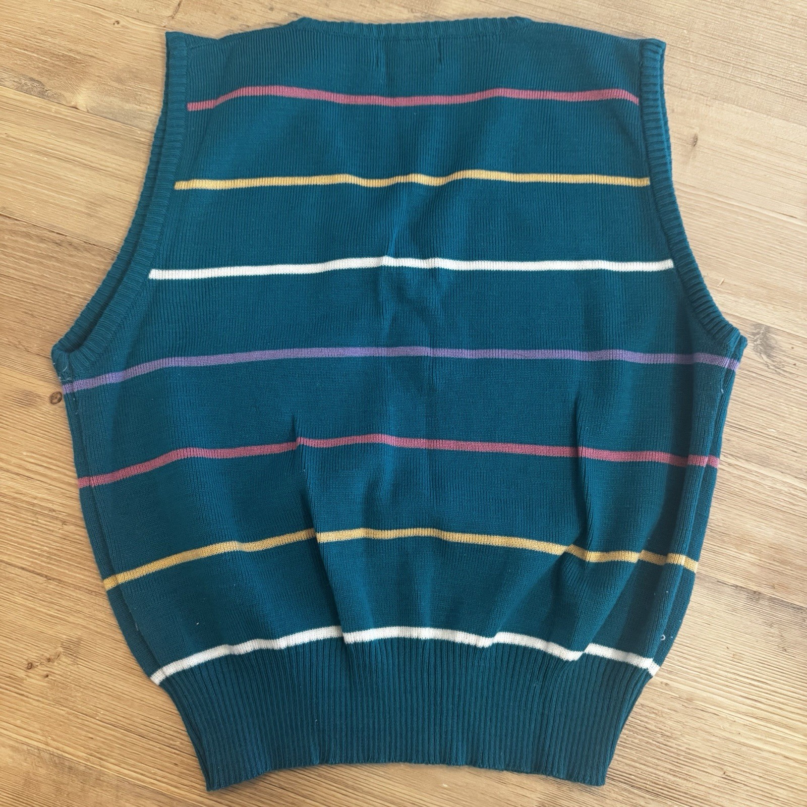 Vintage Jordache Sweater Vest Multicolor Medium Striped Women