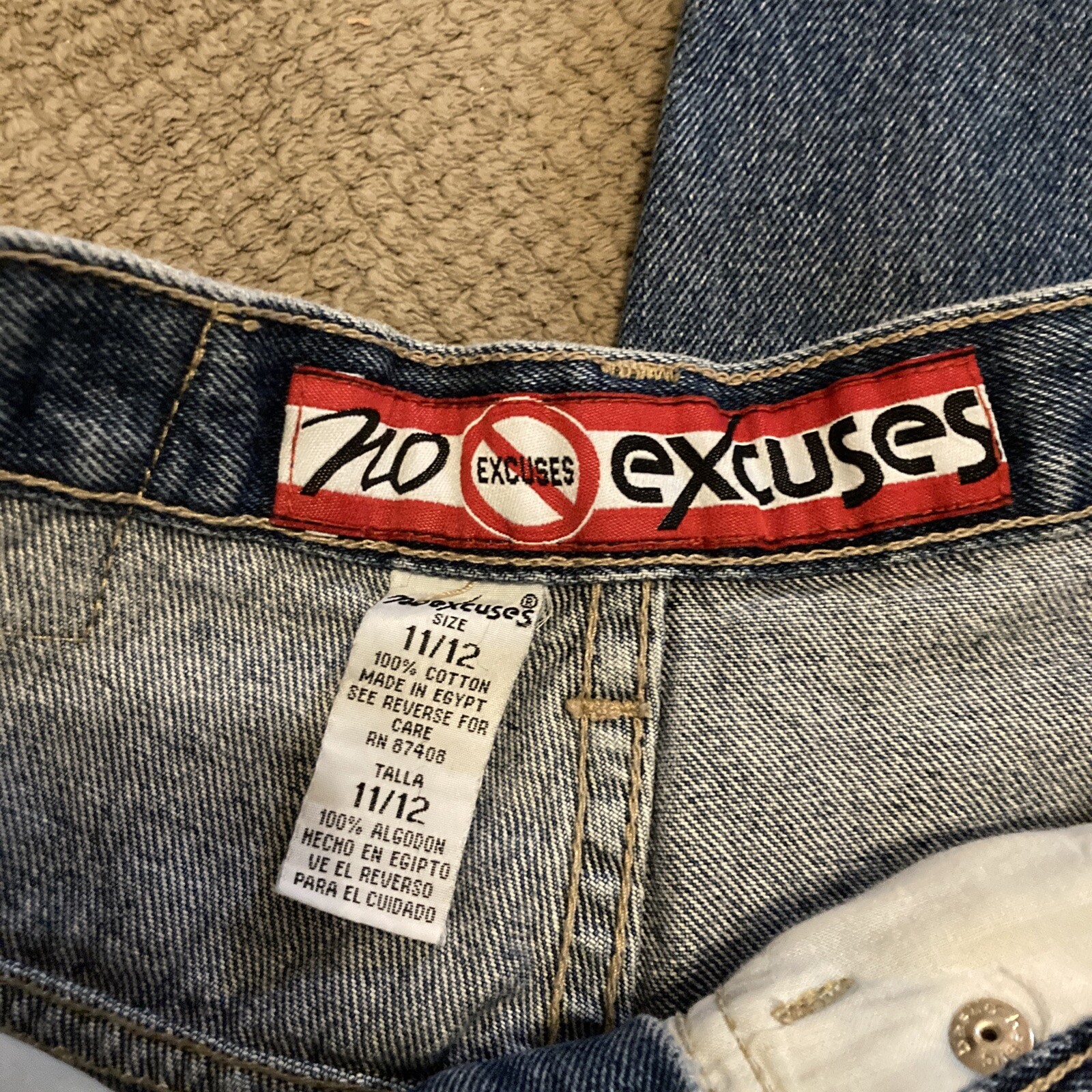 Vintage 90’s No Excuses Jeans 11/12 High Waist Jeans