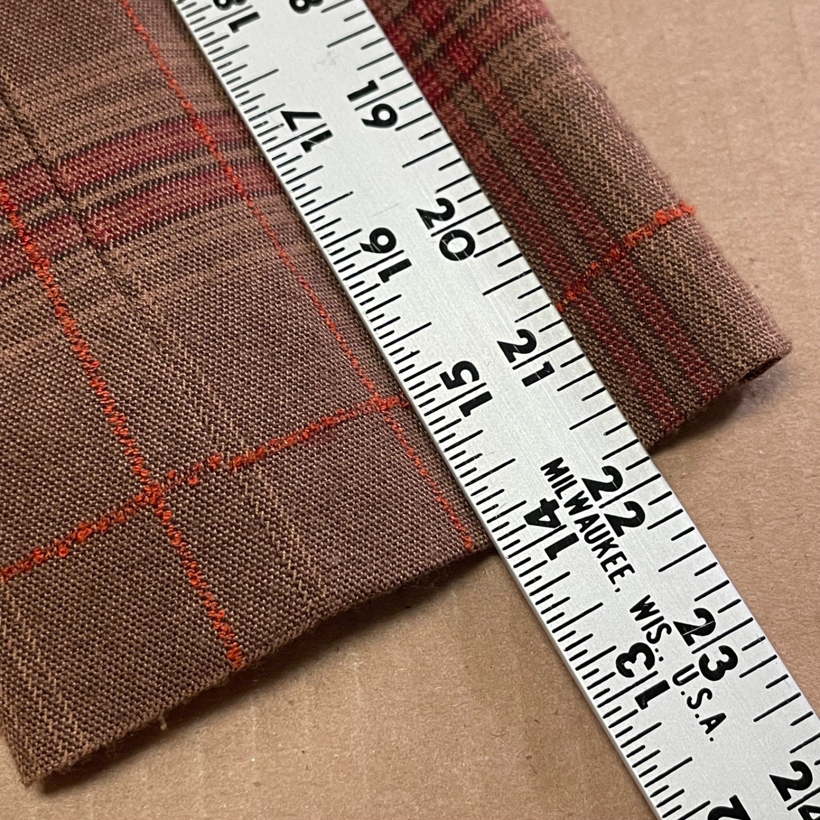 Vintage Jones & Co Plaid Tweed Blazer Jacket Size 6 Brown Red Martingale Belted
