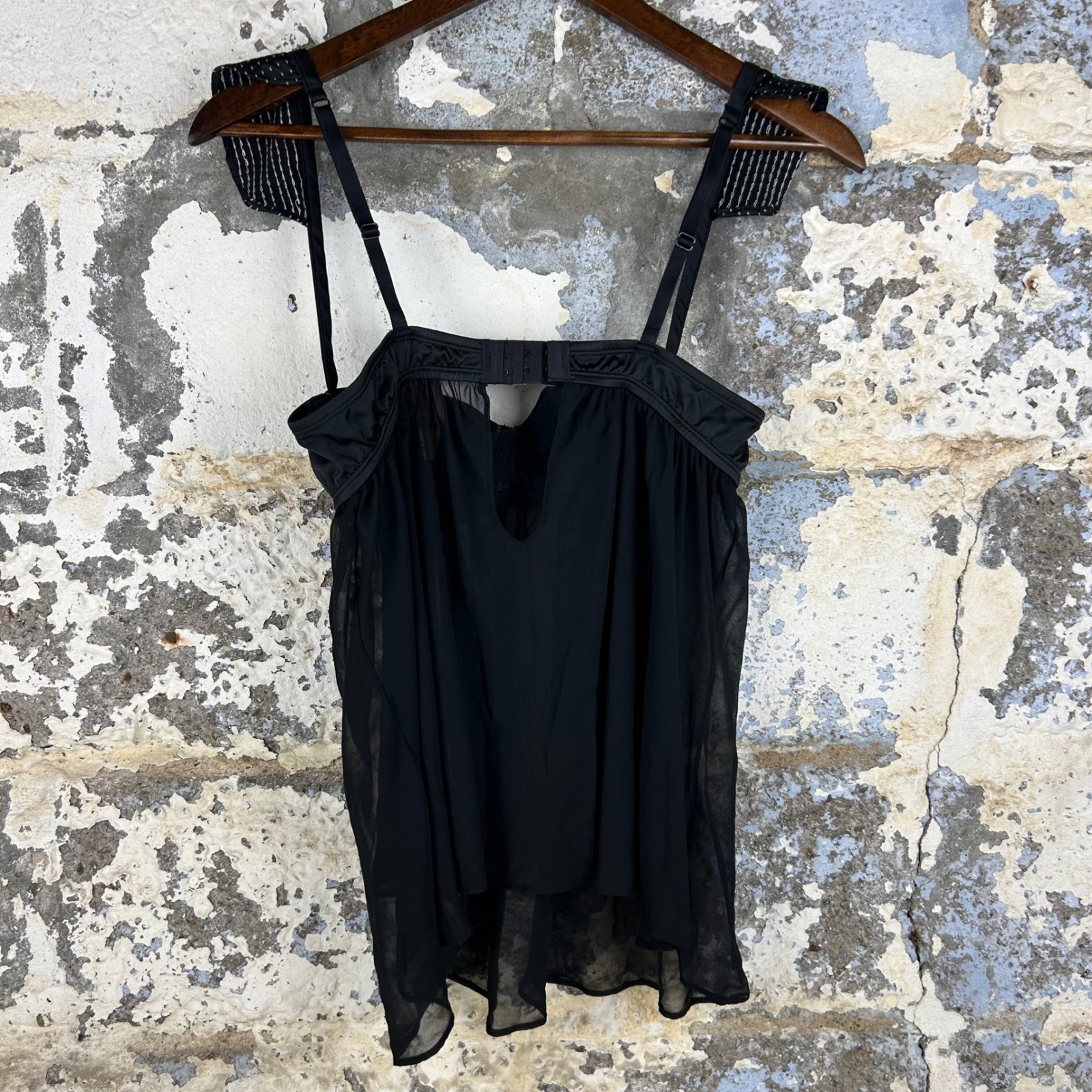 NWT Y2K Victorias Secret Sexy Little Things Black Sheer Babydoll Slip 34B