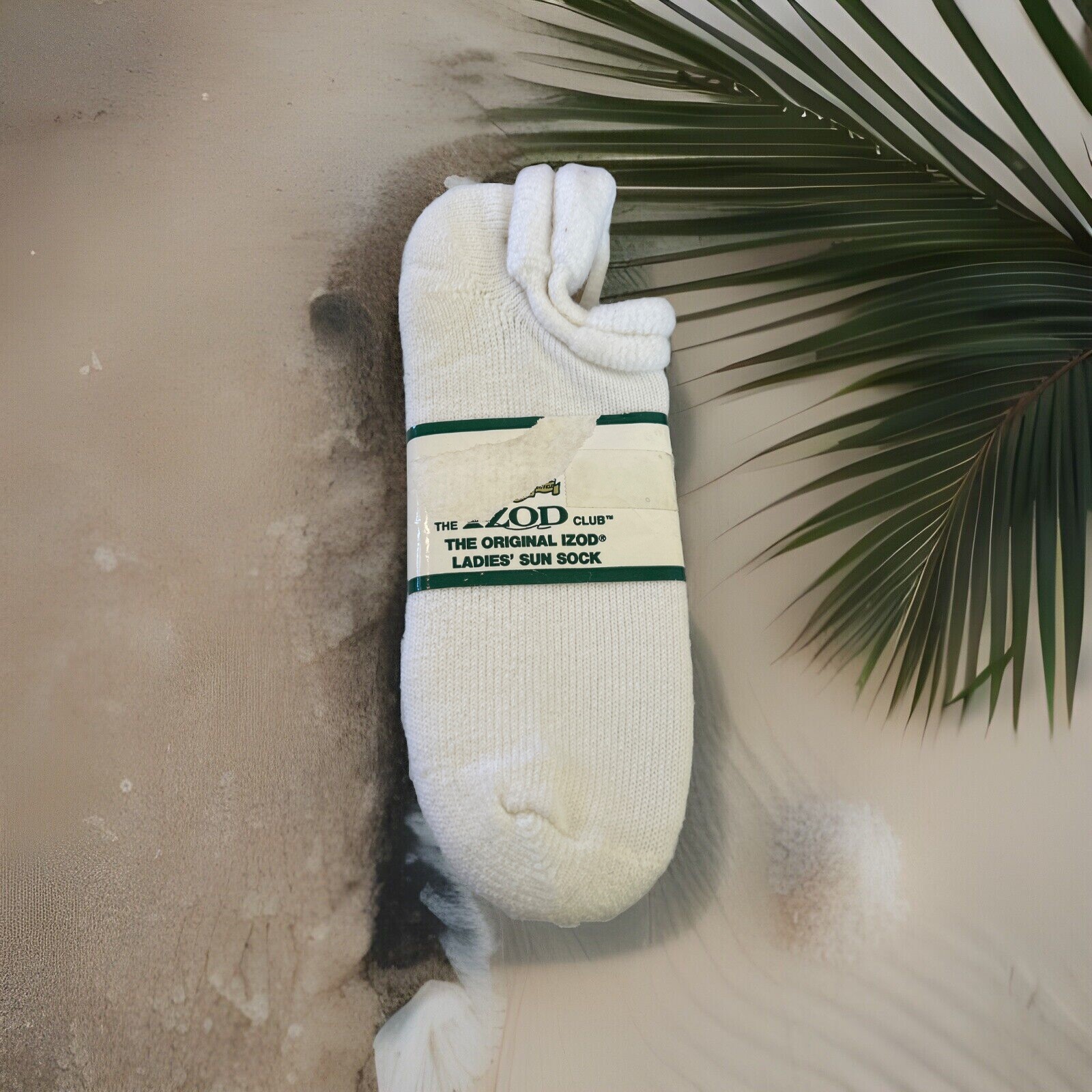 Vintage Izod Club White Orlon Golf and Tennis Ladies Sun Socks Size 9-11 90s