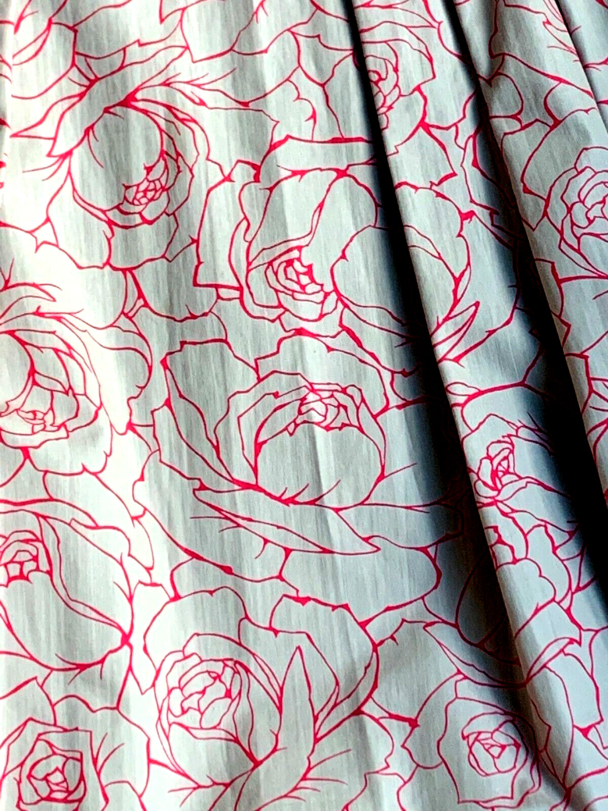 Vintage Fancy Dress 60s Handmade Cotton Roses Spencer Pleated Skirt 38 40