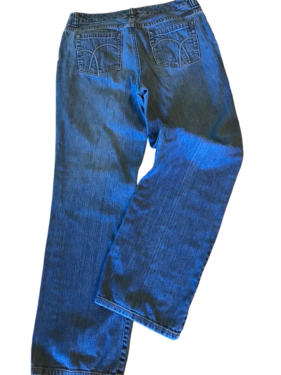Liz Claiborne Bootcut Jeans w/Leather Quilted Buttons, Vintage 90s Size 10