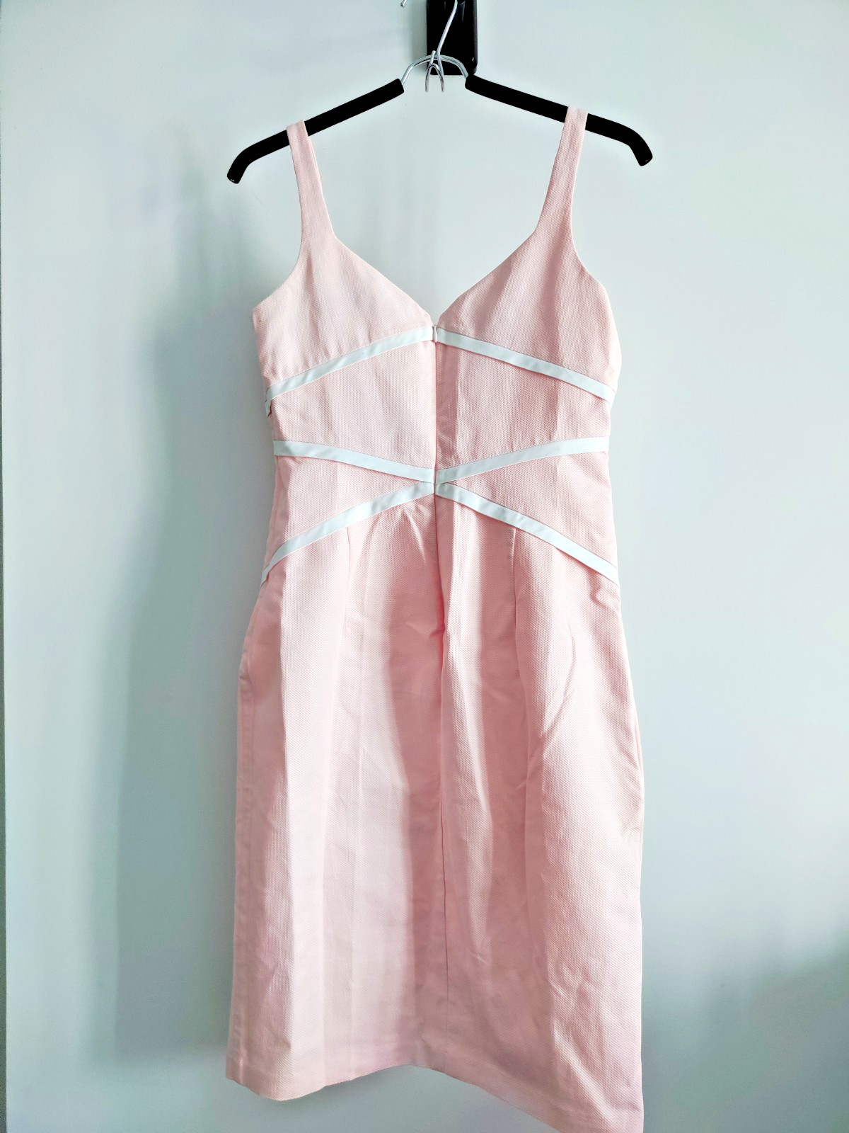 Y2K Laundry Shelli Segal 2000s Pink Cotton Corset Dress 8 USA NWOT