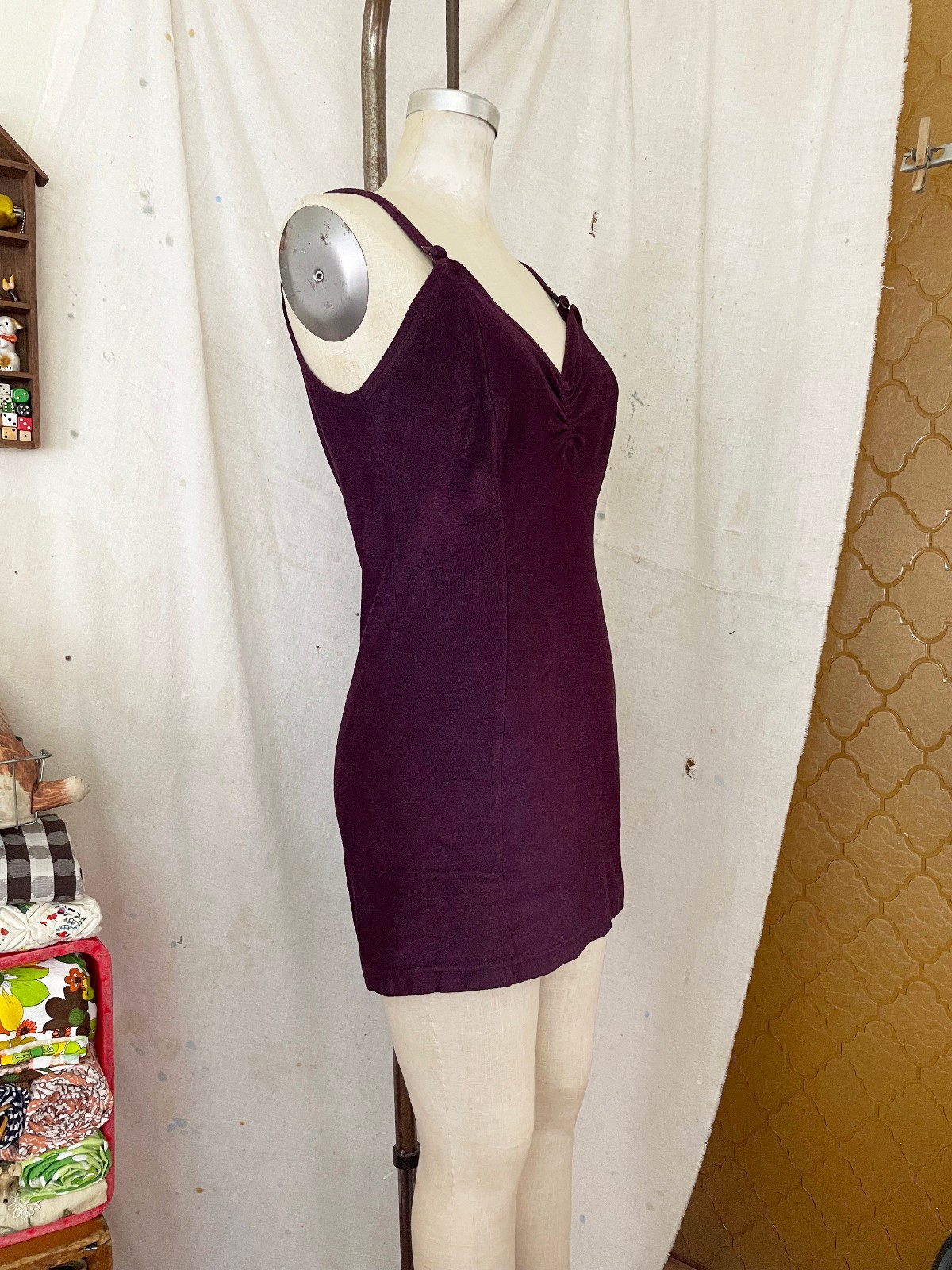 RARE Vtg 40s Jantzen George Petty Pinup Girl Knit Terry Cloth Swimsuit sz 40 / L