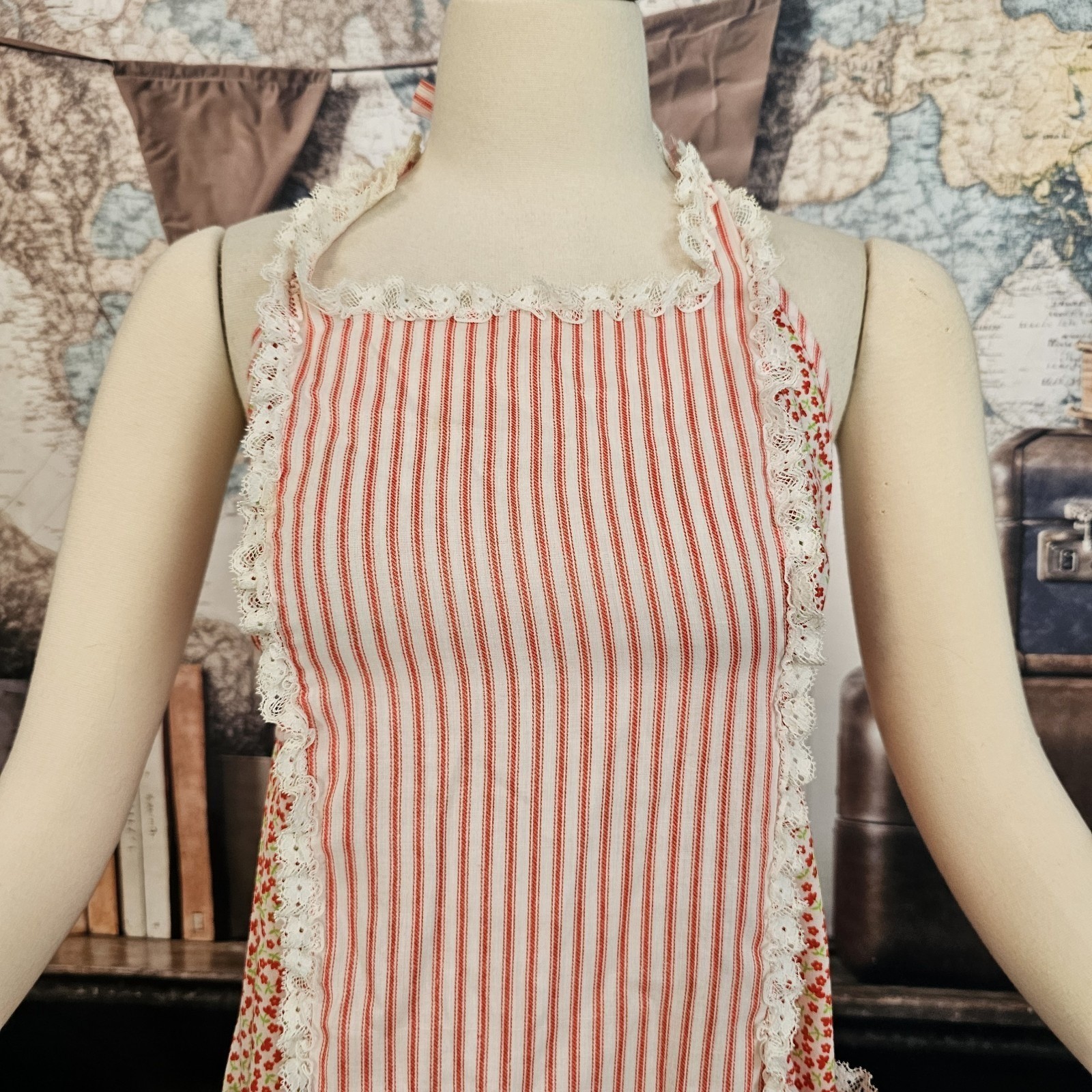 Vintage 1970s Maxi Dress Sundress Prairie Cottagecore Pinafore Fashions by Julie