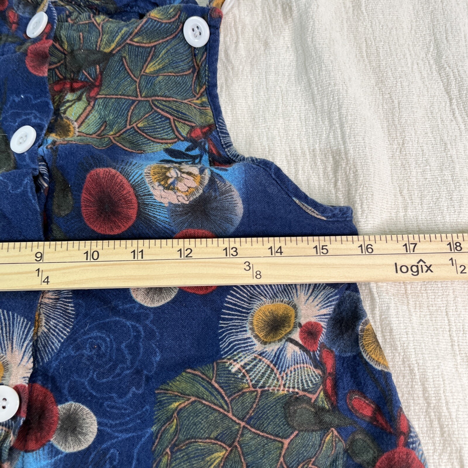 Boho Romper Cottage Hippie Fairy Core Emery Rose Sz M Pockets Distressed Hem