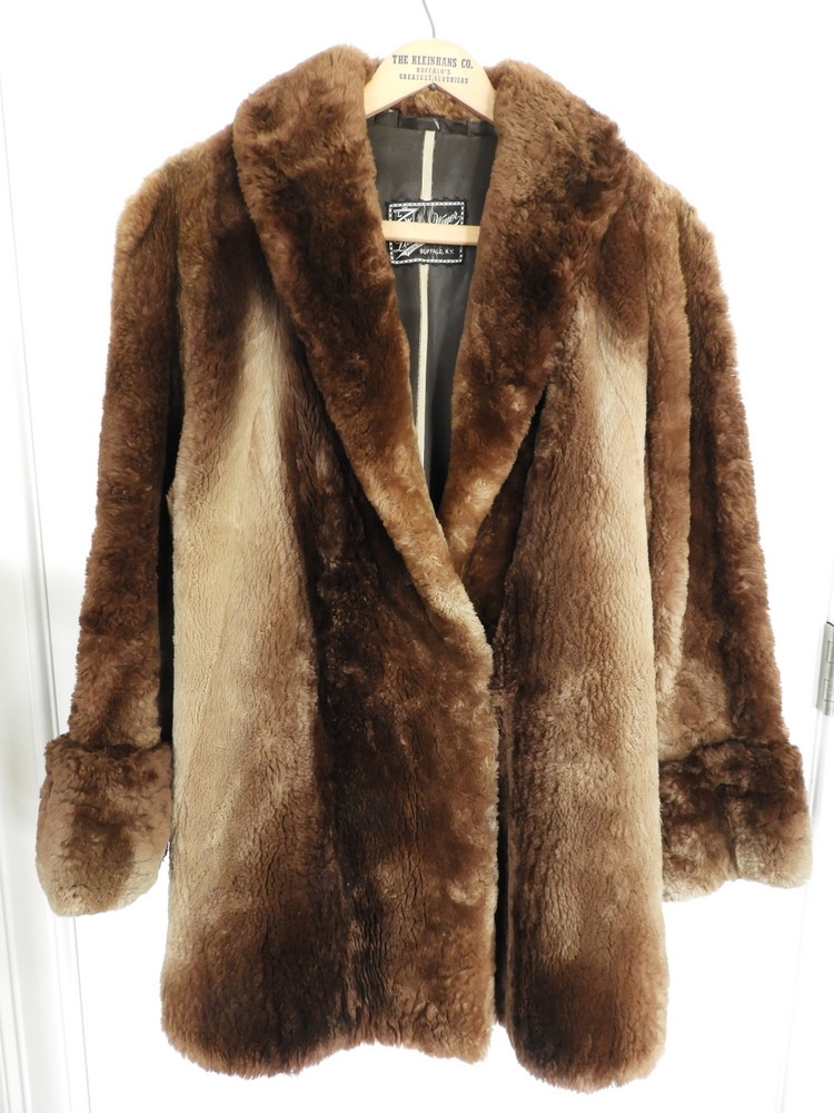 Vtg Womens Beaver Ludwig Weyer Furrier Buffalo NY Fur Jacket Coat Satin Lined 10