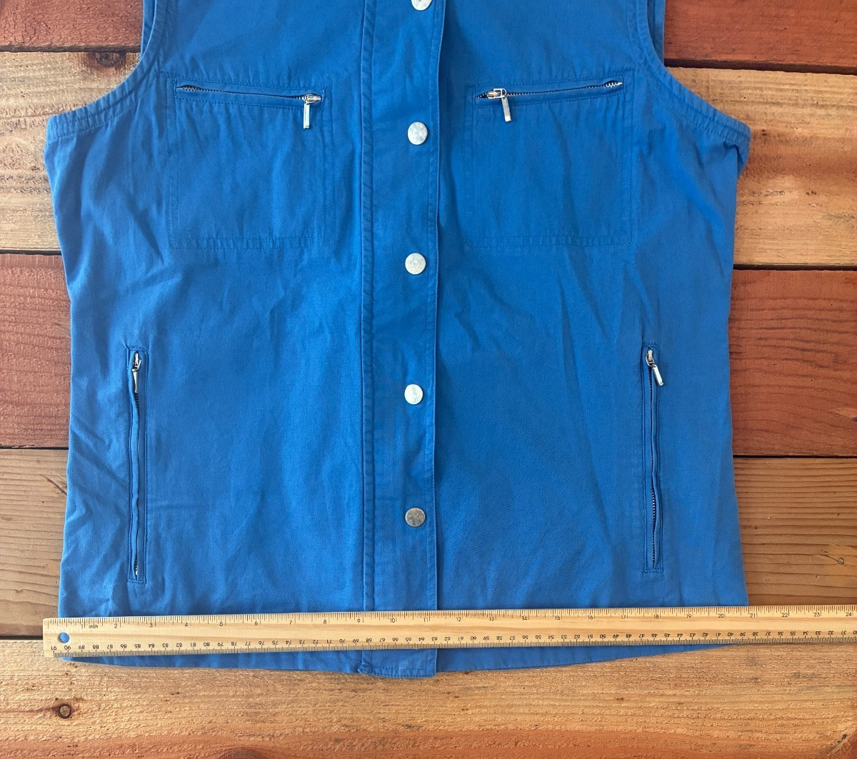 Vintage 90s Scandia Woods Utility Vest Women S Blue Cotton Gorpcore 1997