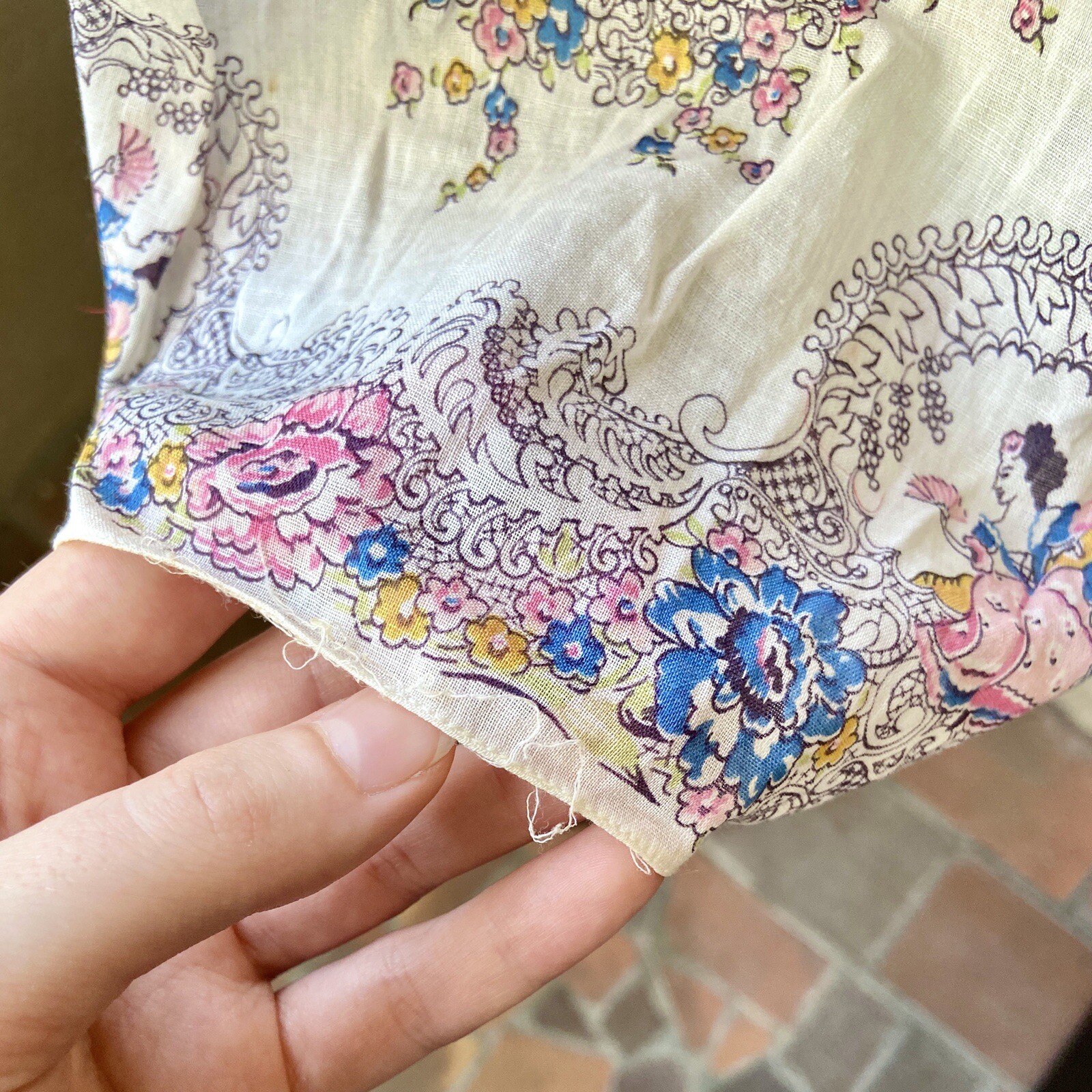Stunning 1920s Antique Rococo Revival Floral Apron | Flapper Deco 1930s