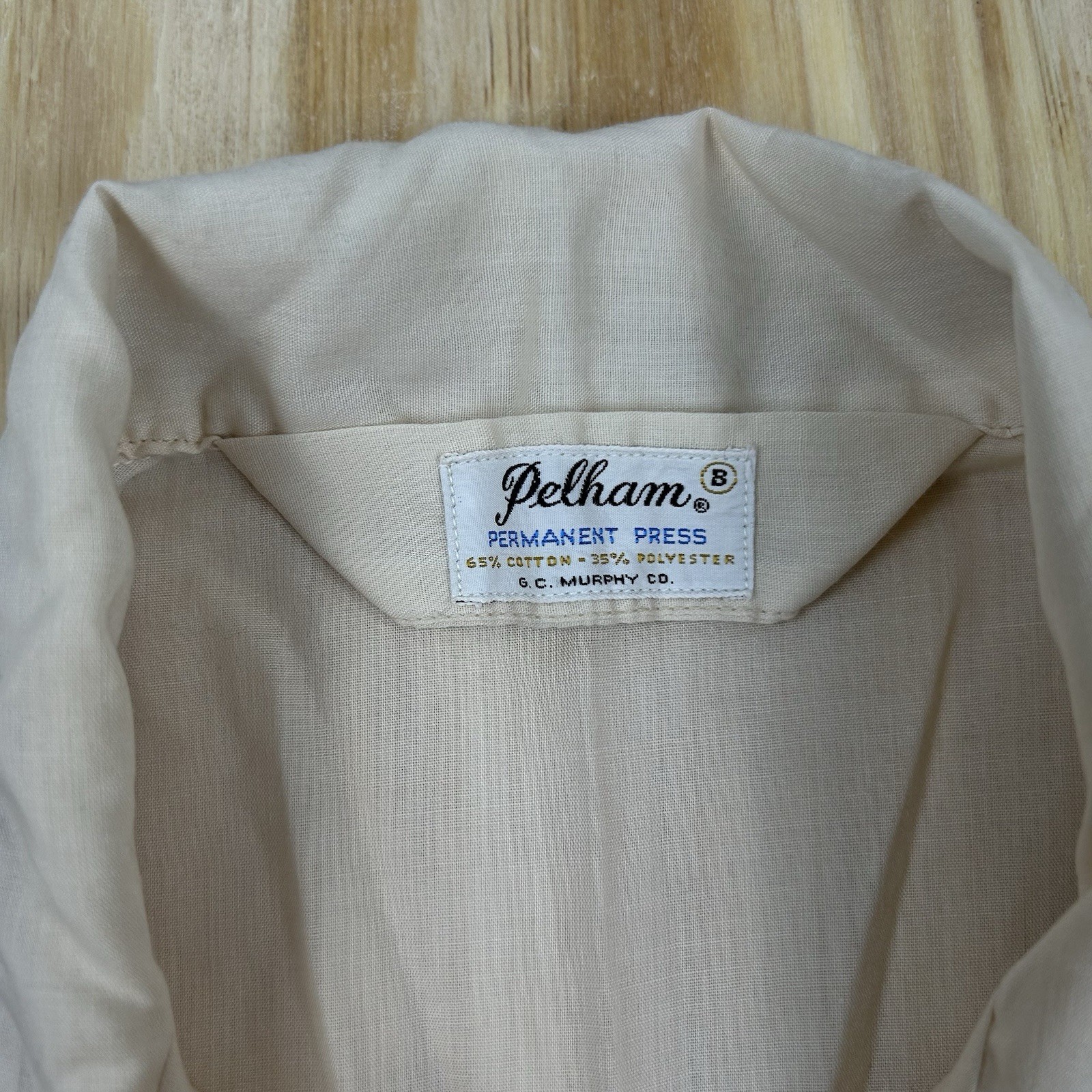True Vintage Pelham Women’s Shirt Blouse 70s Retro Collar Trim Multicolor USA B