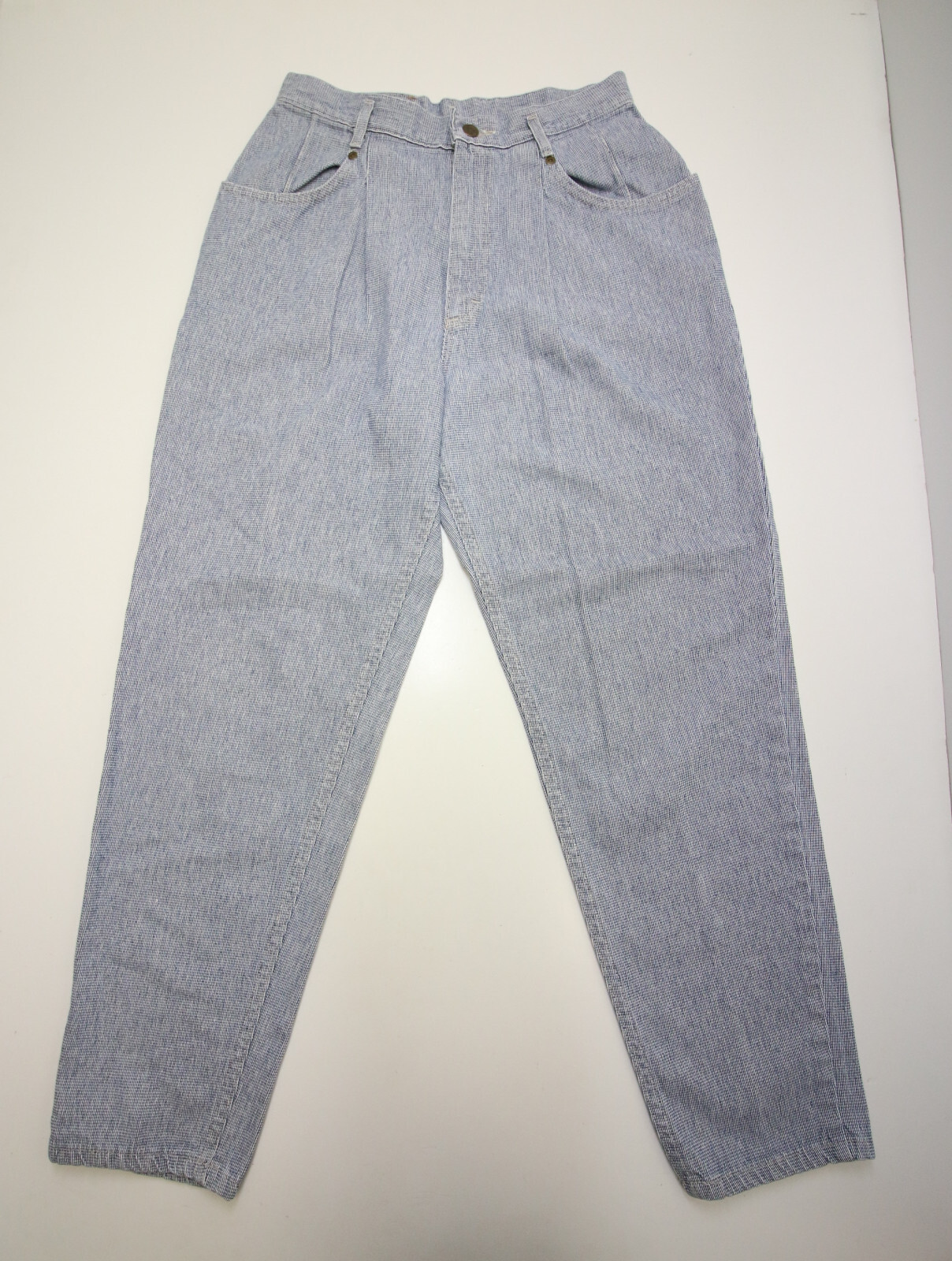 Vintage Lee Tapered Pants Womens 12 M 28.5″ Waist Blue Pleated USA Union Work